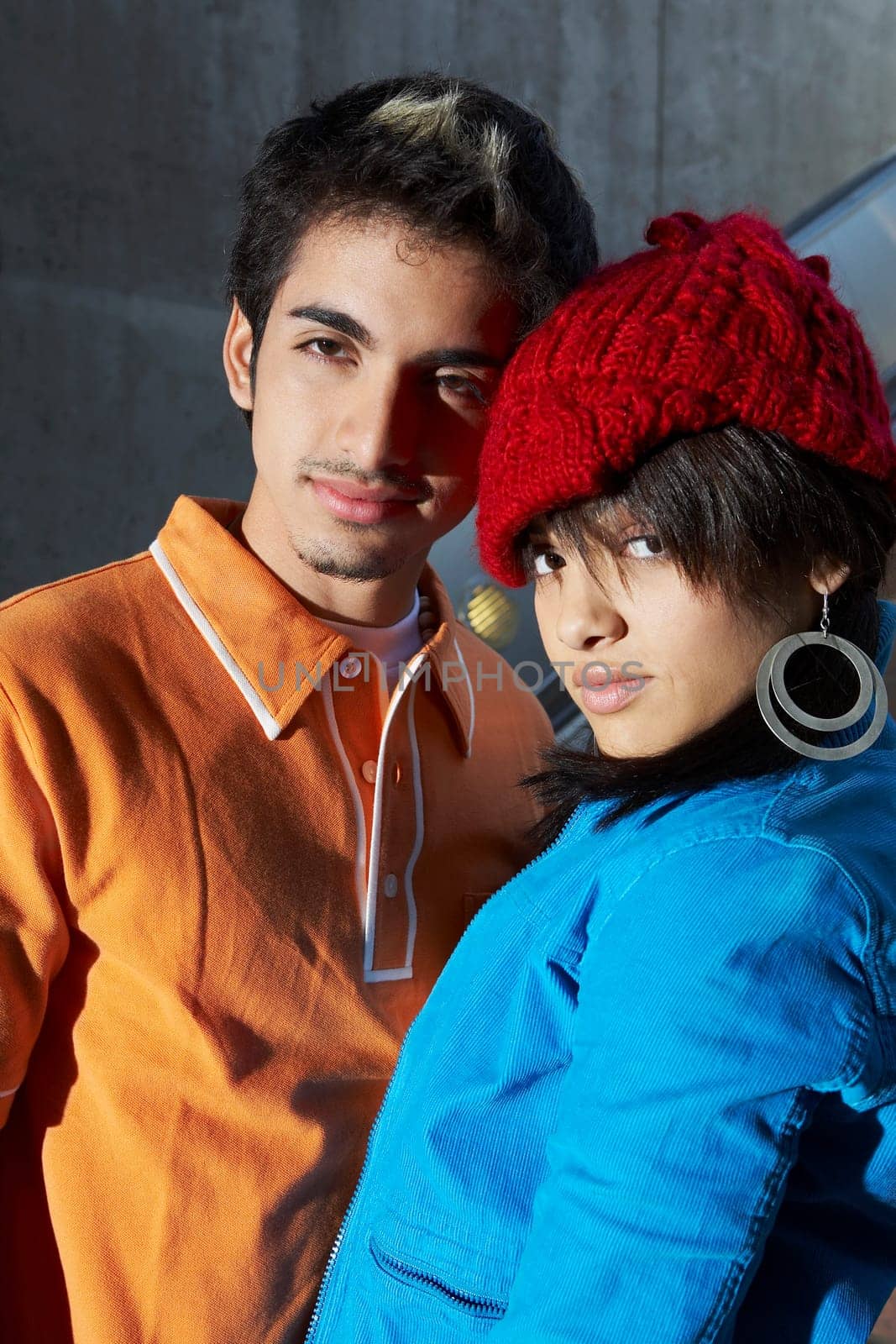 Close-up of a young couple