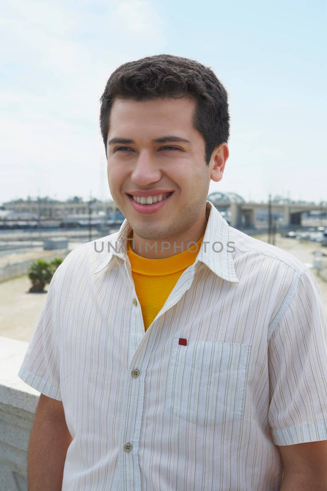 Close-up of a young man smiling