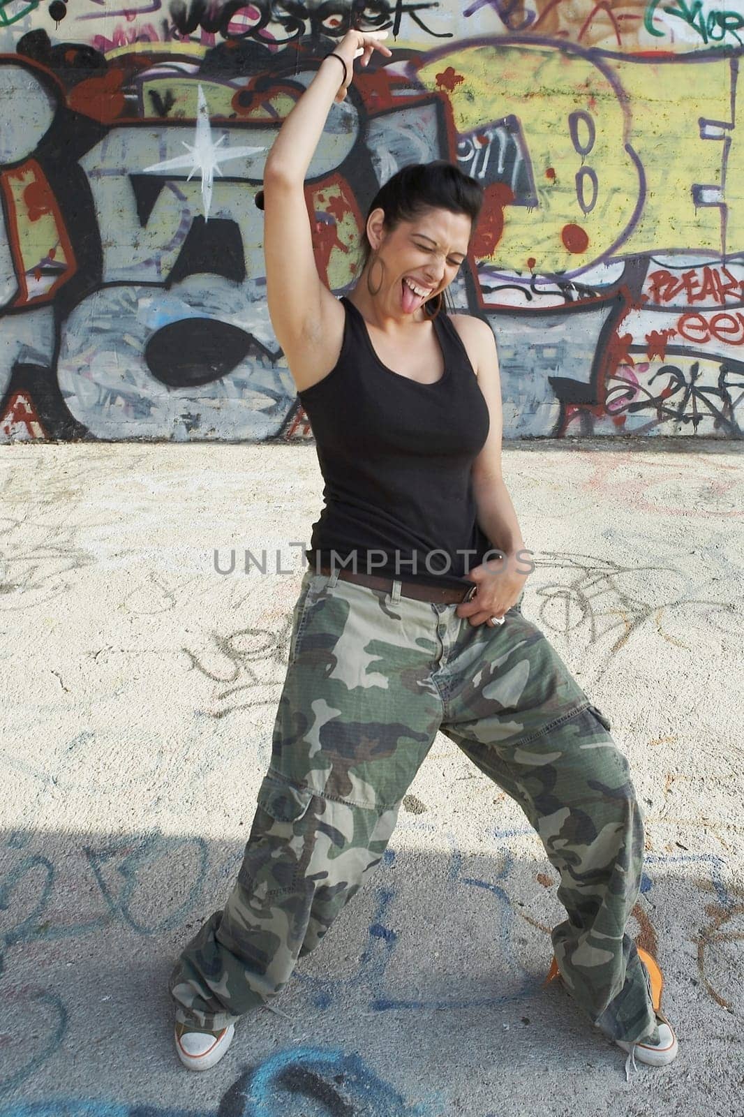 Young woman dancing