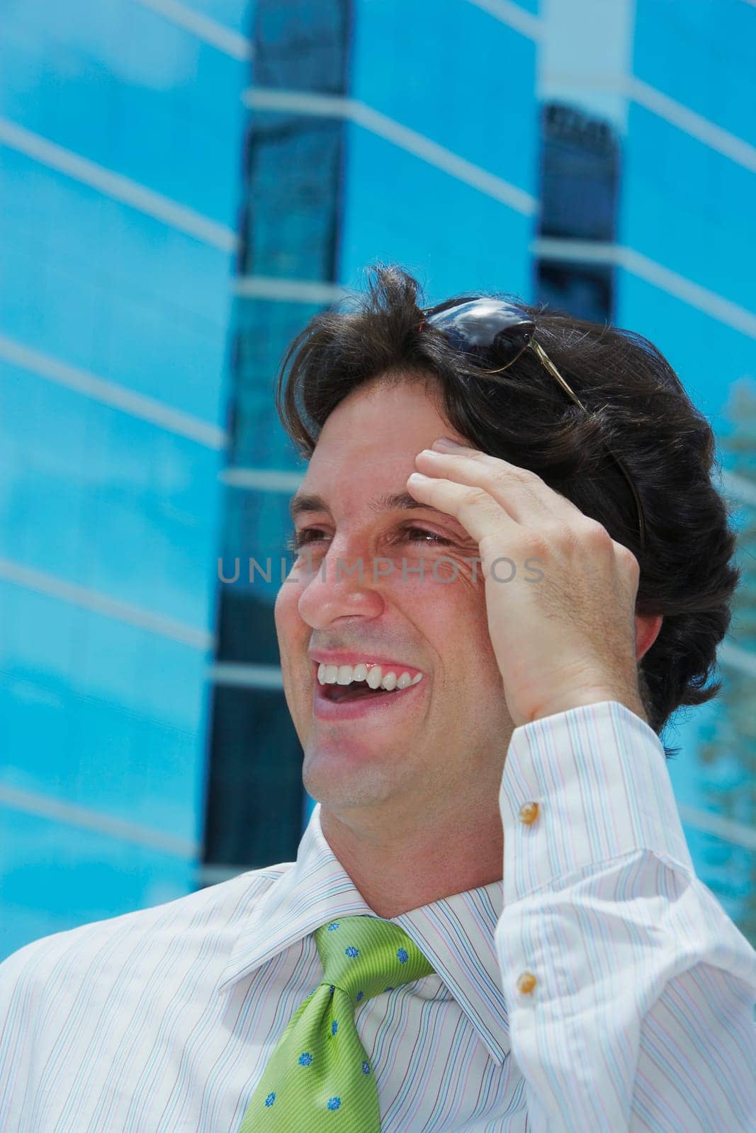 Close-up of a businessman smiling