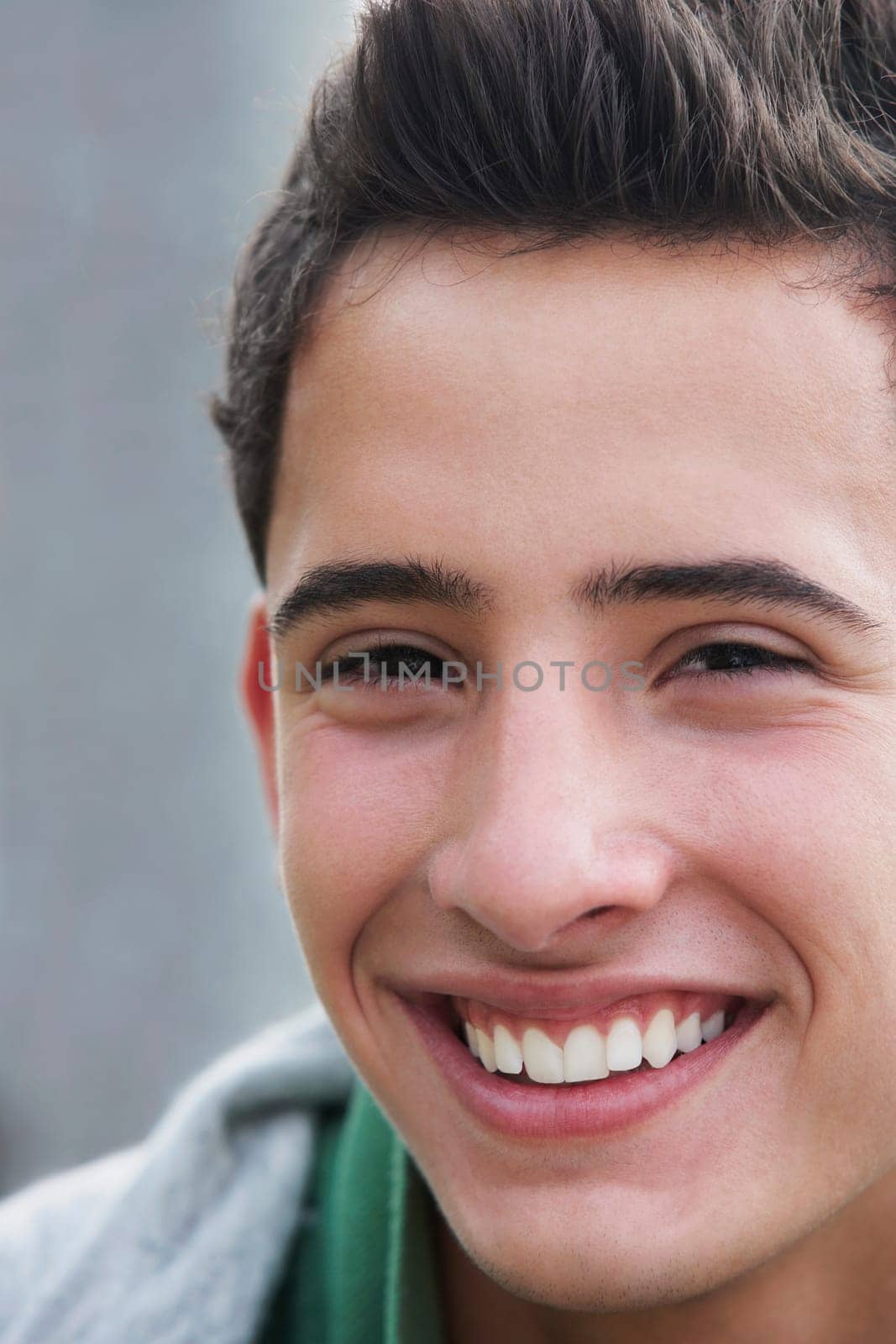 Portrait of a teenage boy smiling