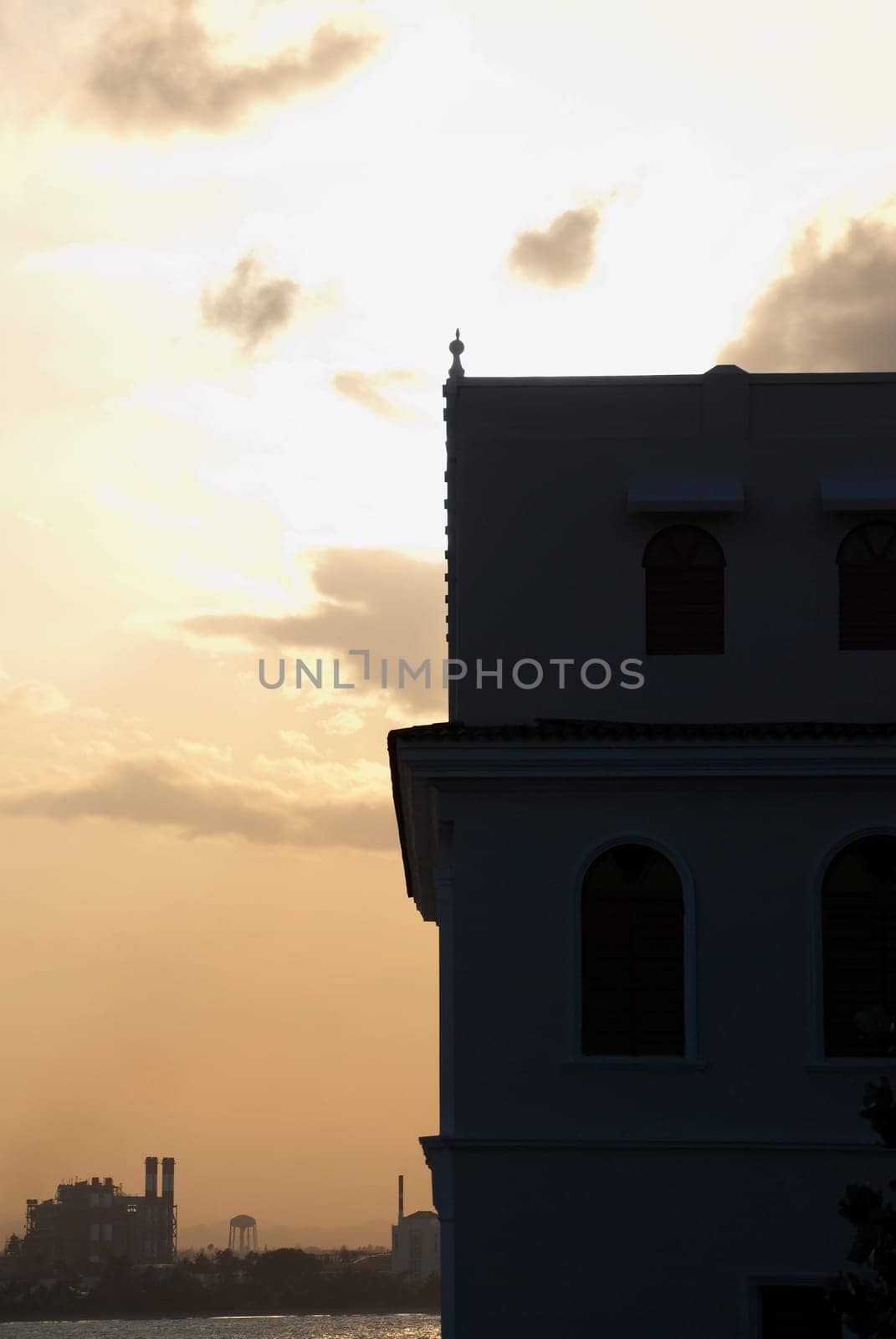 Clouds over a building