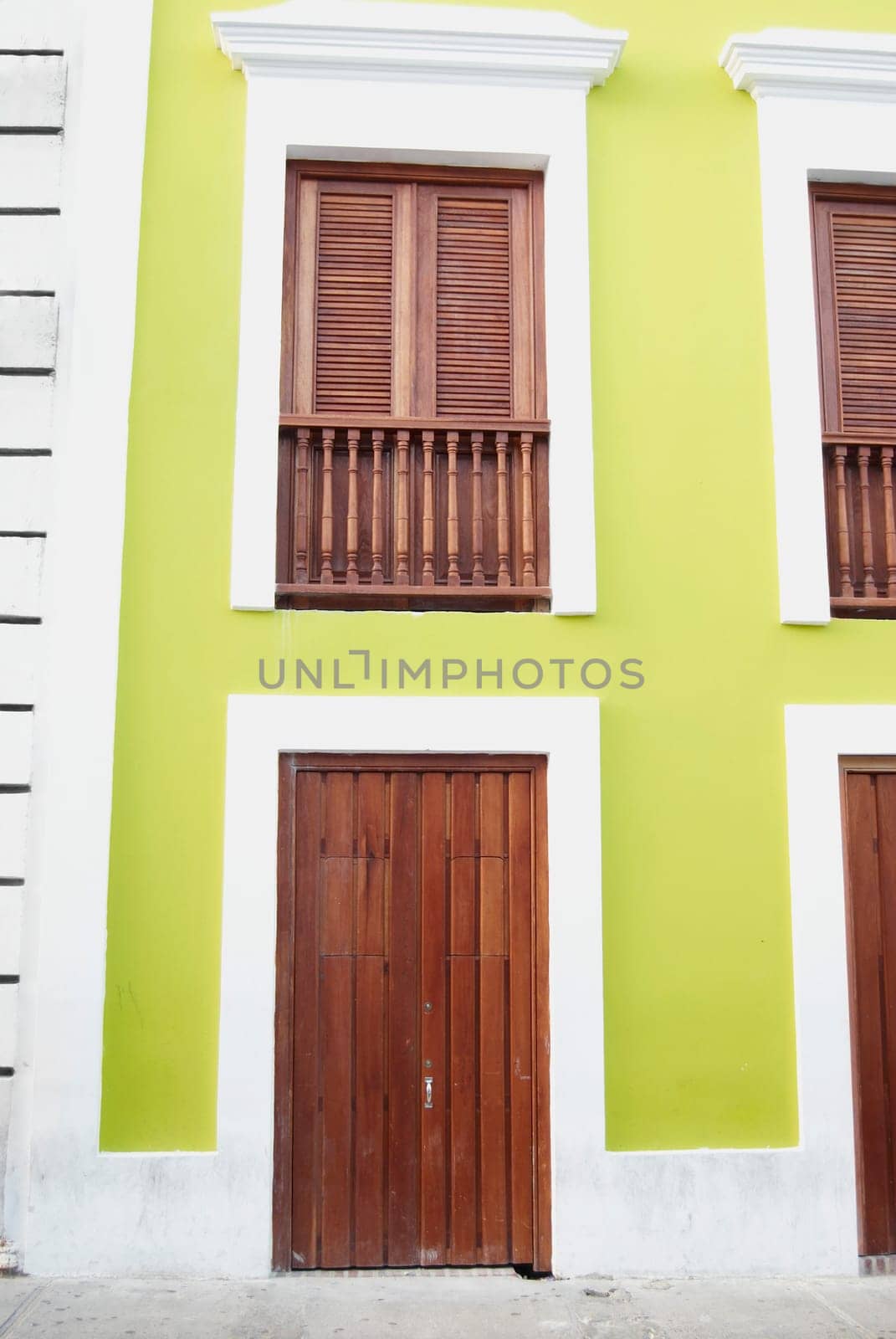 Closed door of a house