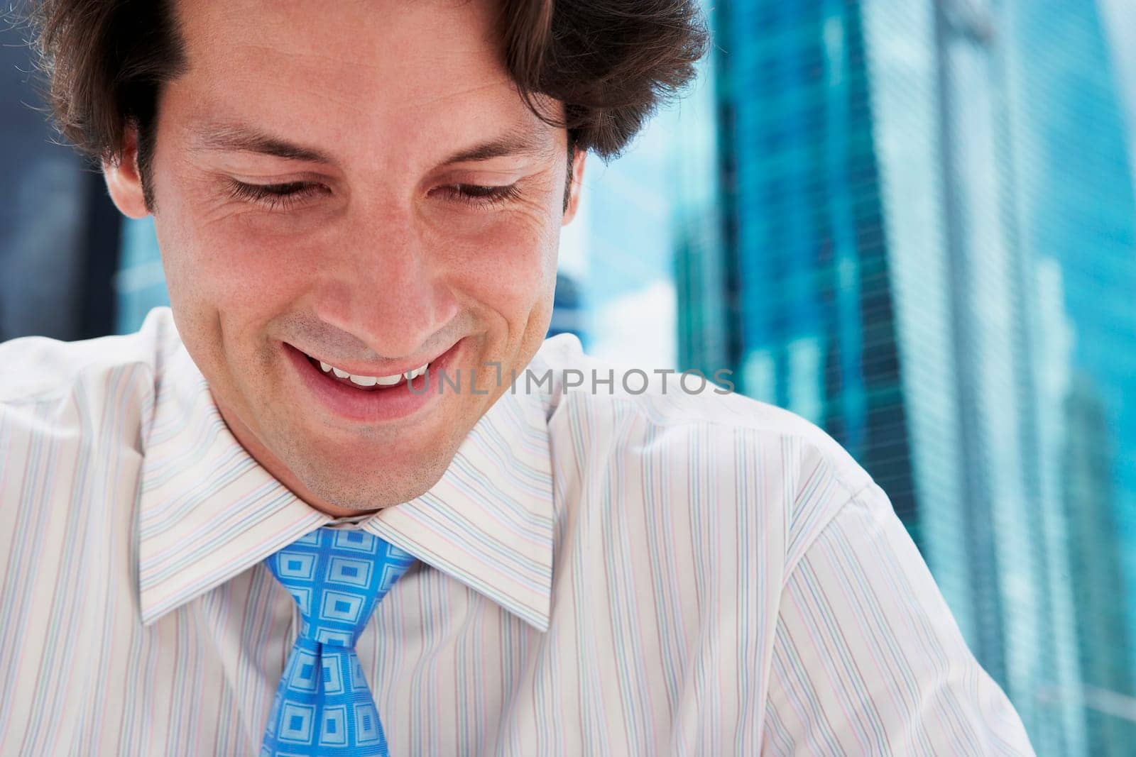 Close-up of a businessman smiling