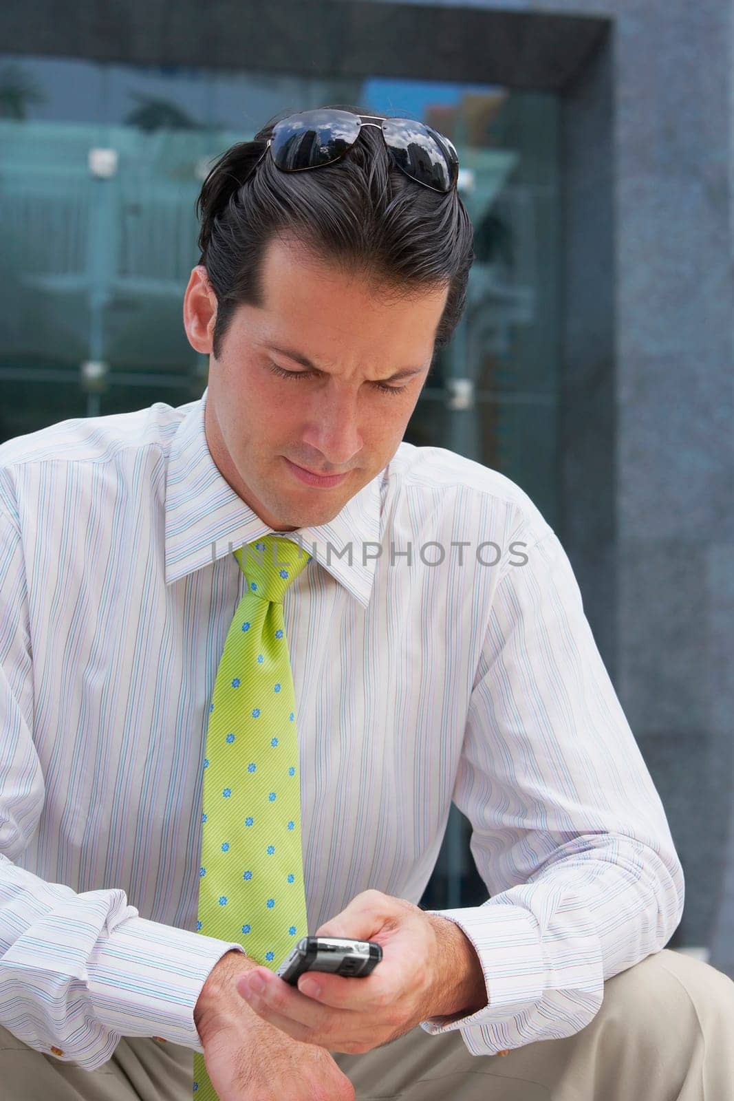 Businessman using a mobile phone