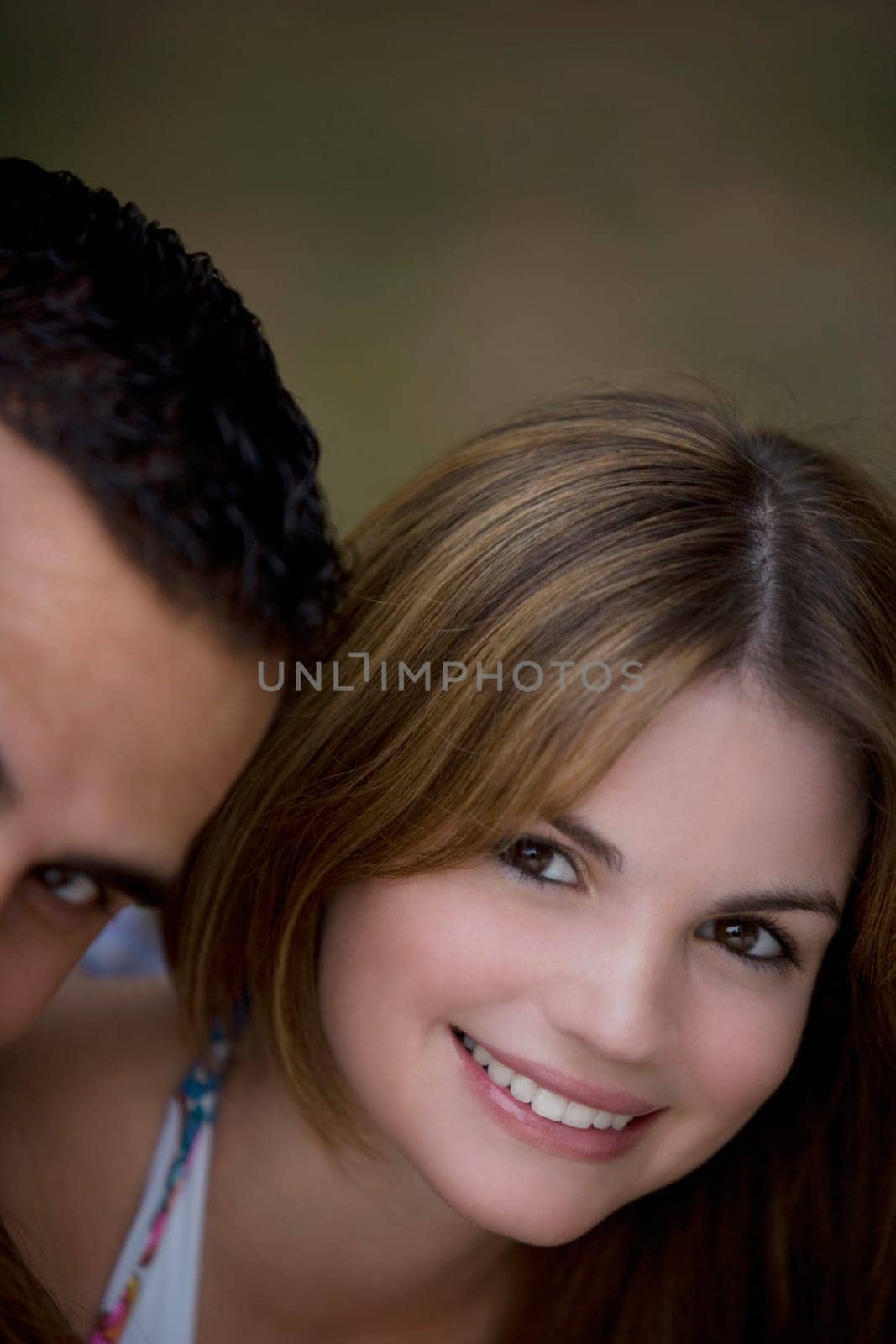 Portrait of a young couple smiling