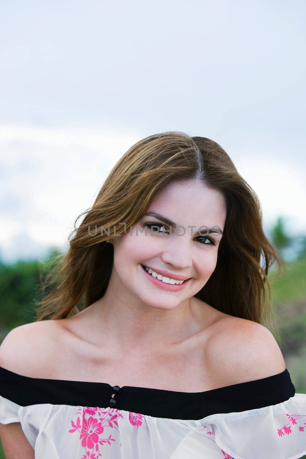 Portrait of a young woman smiling