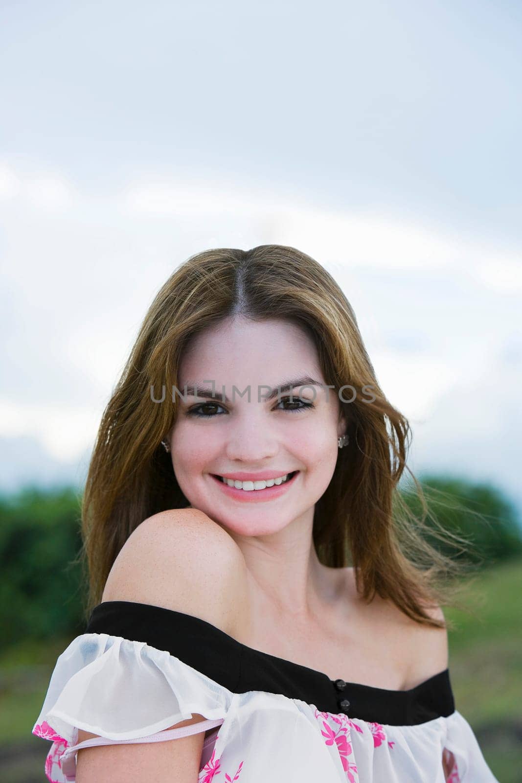 Portrait of a young woman smiling
