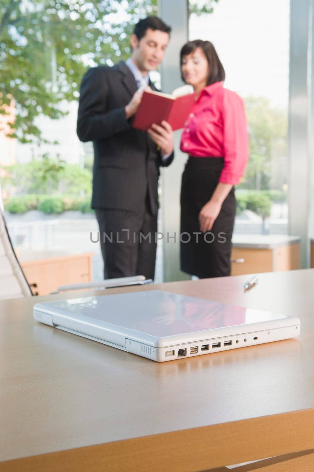 business executives working in an office