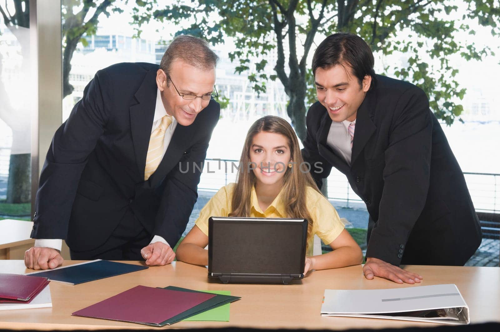 business executives working in an office