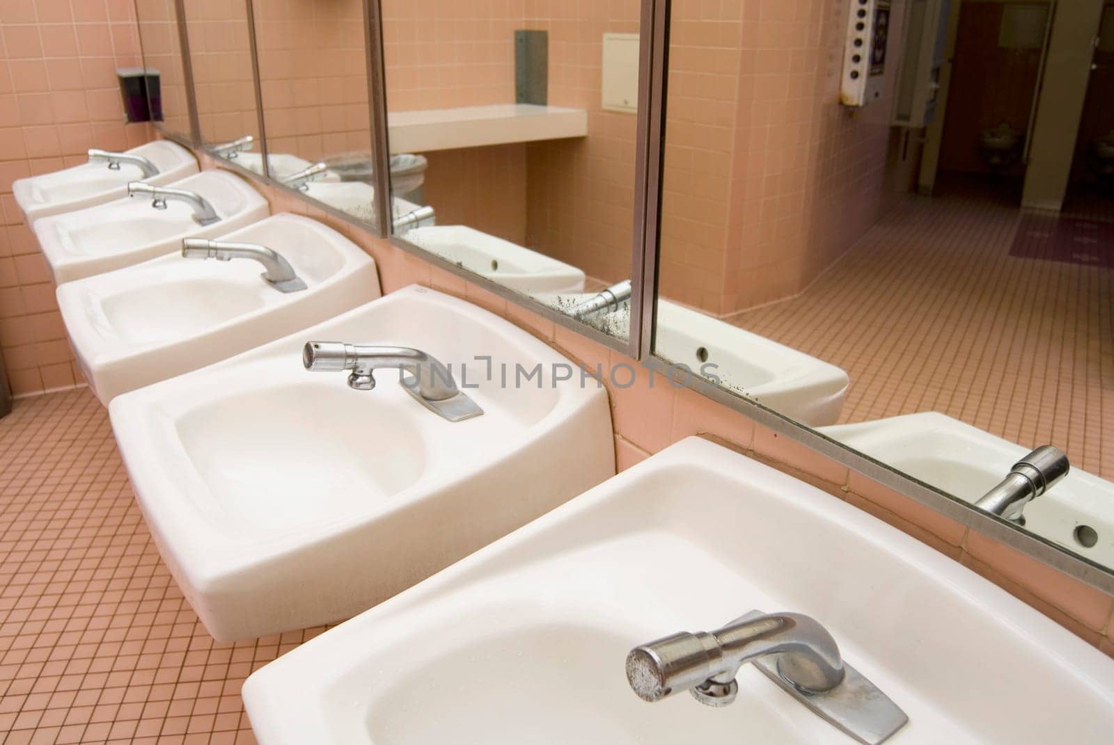 Public restroom sinks