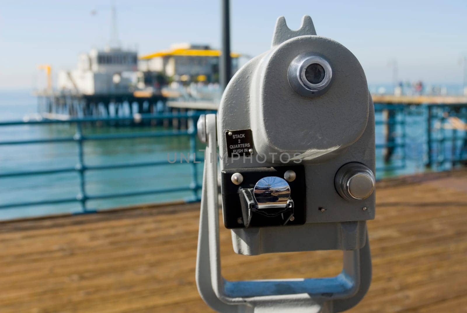 Coin operated sightseeing telescope, Santa Monica California