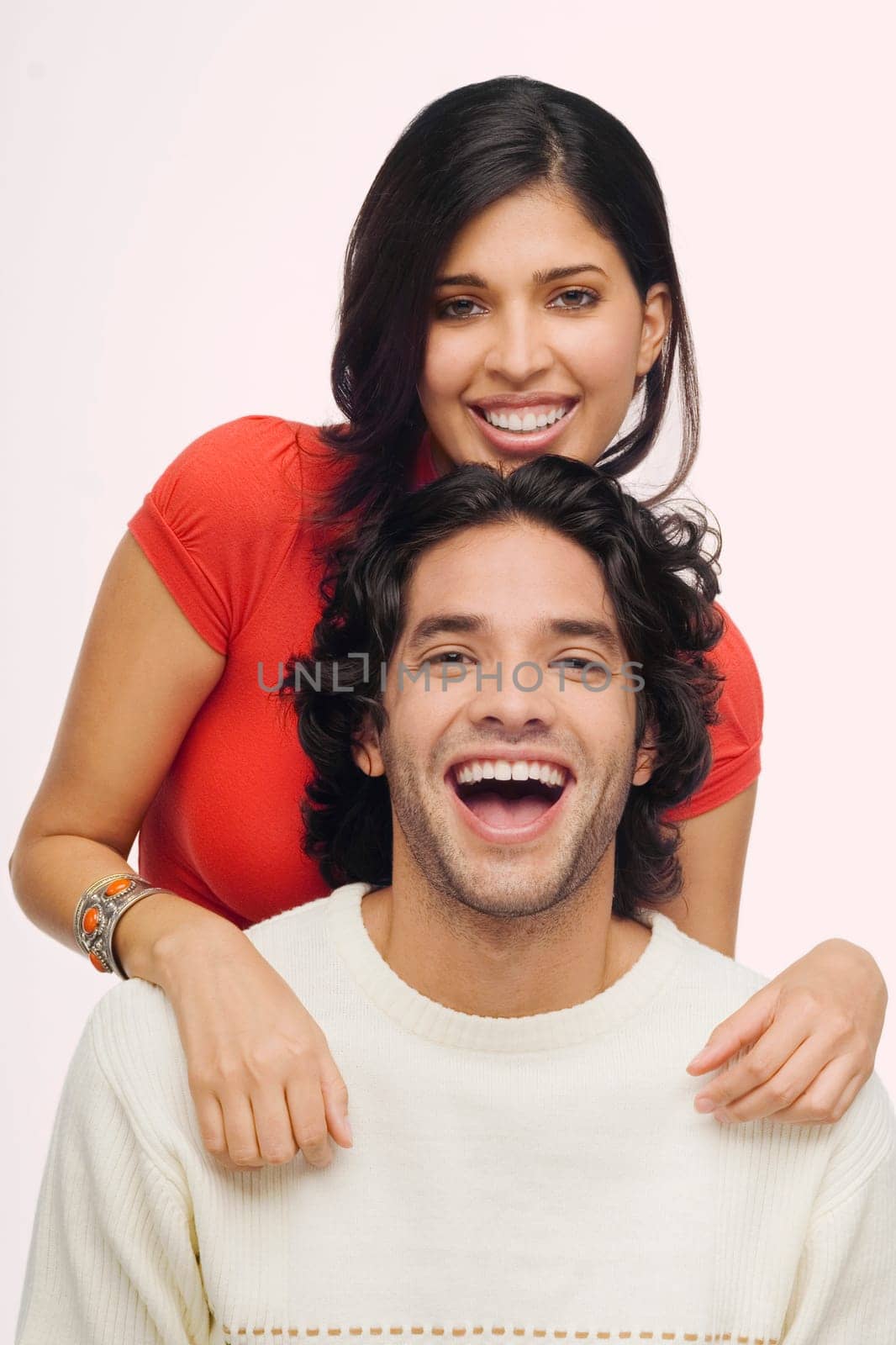 Portrait of a young couple smiling