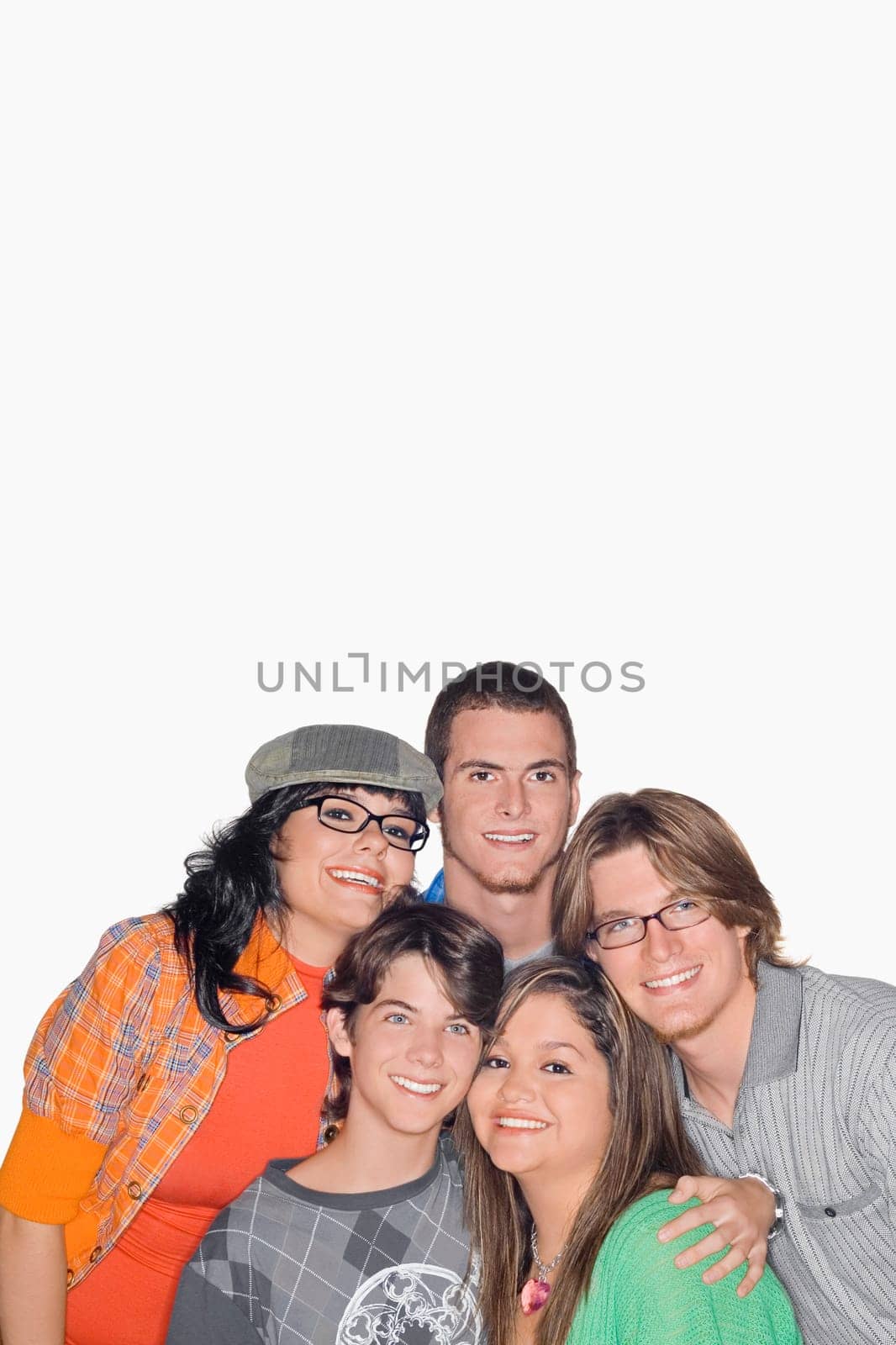 Portrait of a group of friends smiling