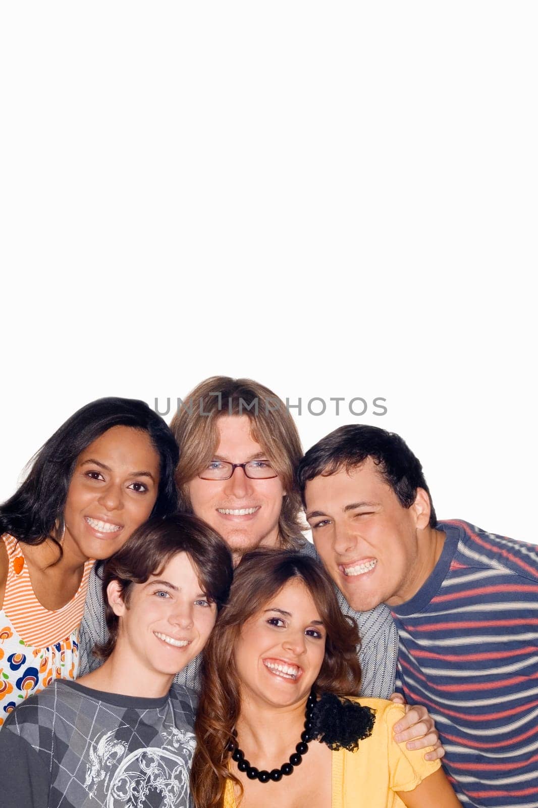 Portrait of a group of friends smiling