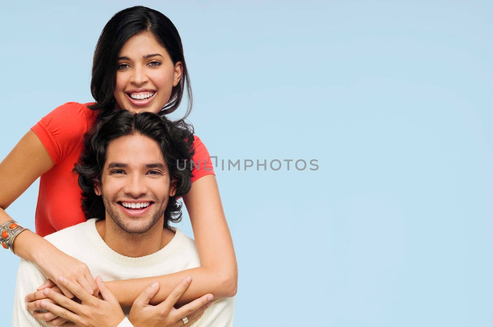 Portrait of a young couple smiling