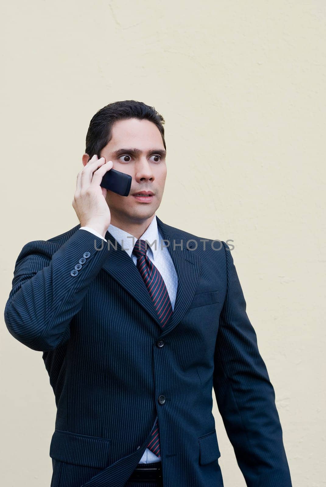 Businessman talking on a mobile phone