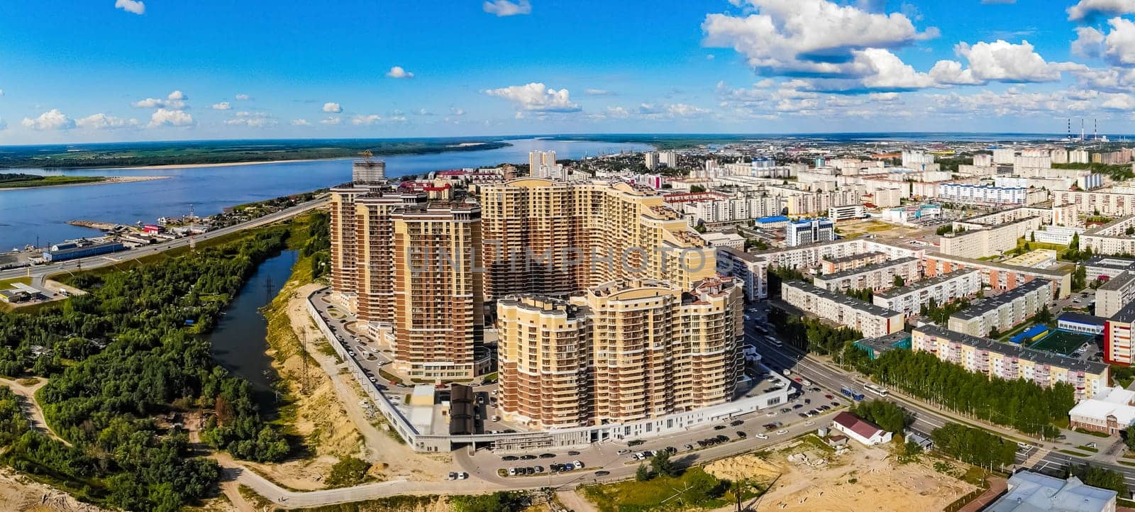 Residential development from high-rise buildings. The city is an nefteyugansk, city, yugra.