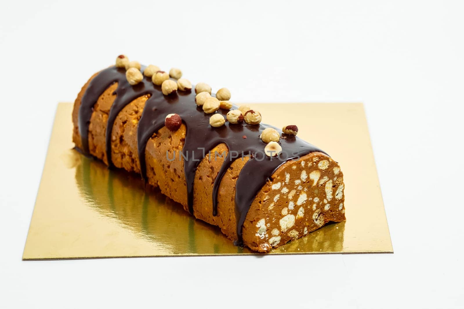 Biscuit with chocolate and hazelnuts. Biscuit with chocolate and hazelnuts.