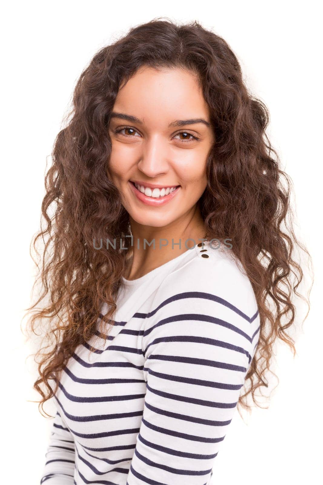 Studio shot of a beautiful young casual woman