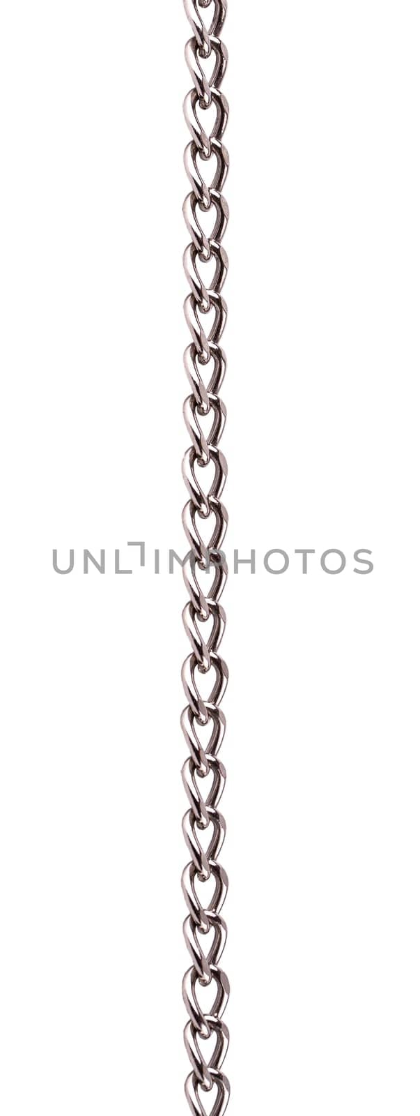 The Metal chain isolated on white with clipping path