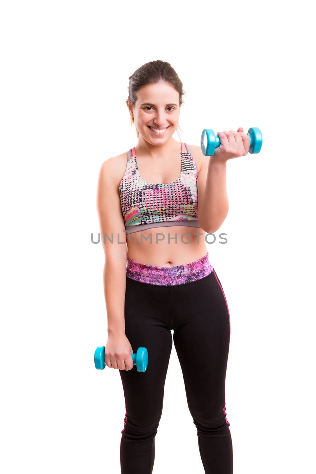 Young woman in great shape - fitness concept