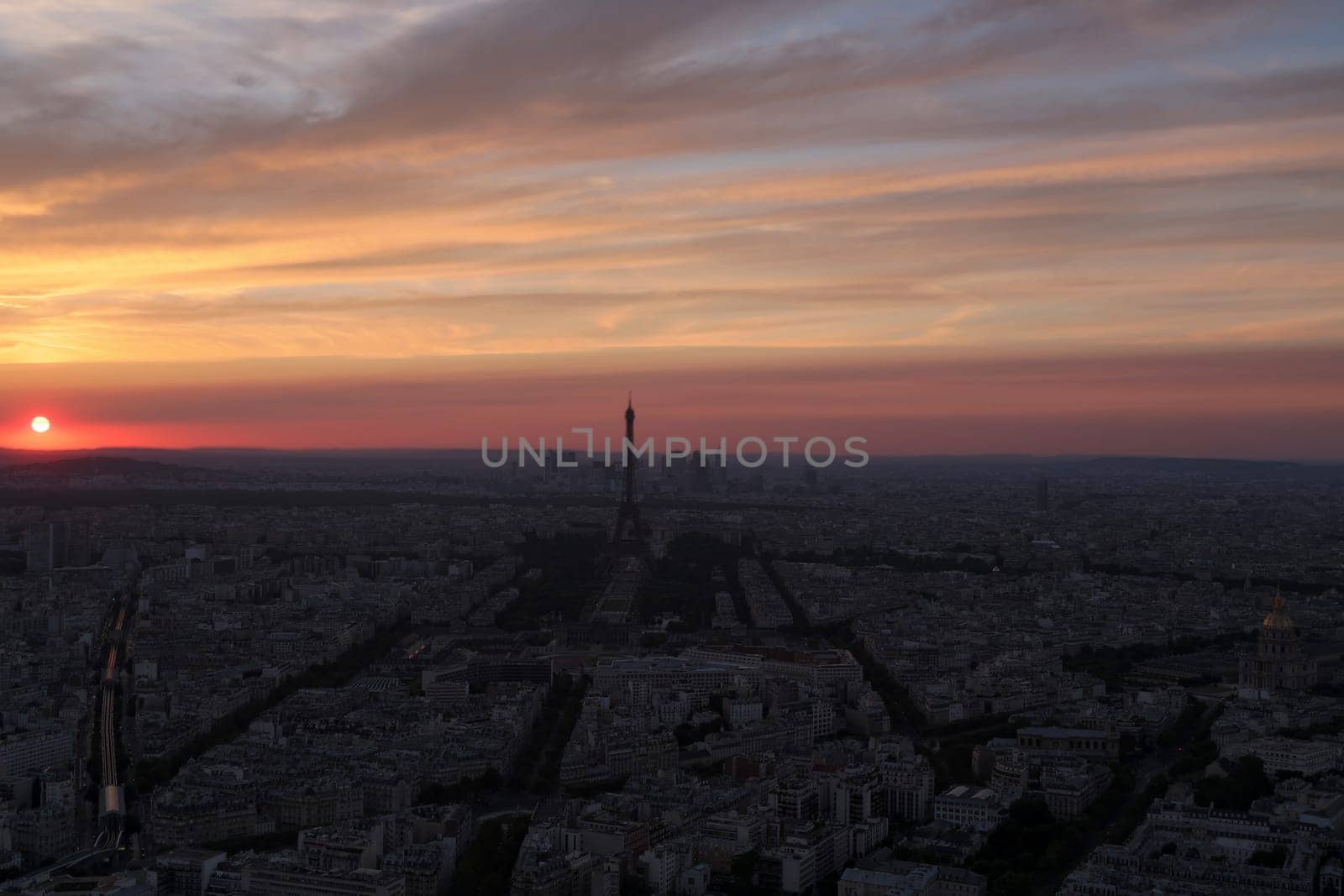 Beautiful sunset in the summer of 2016 - Paris, France