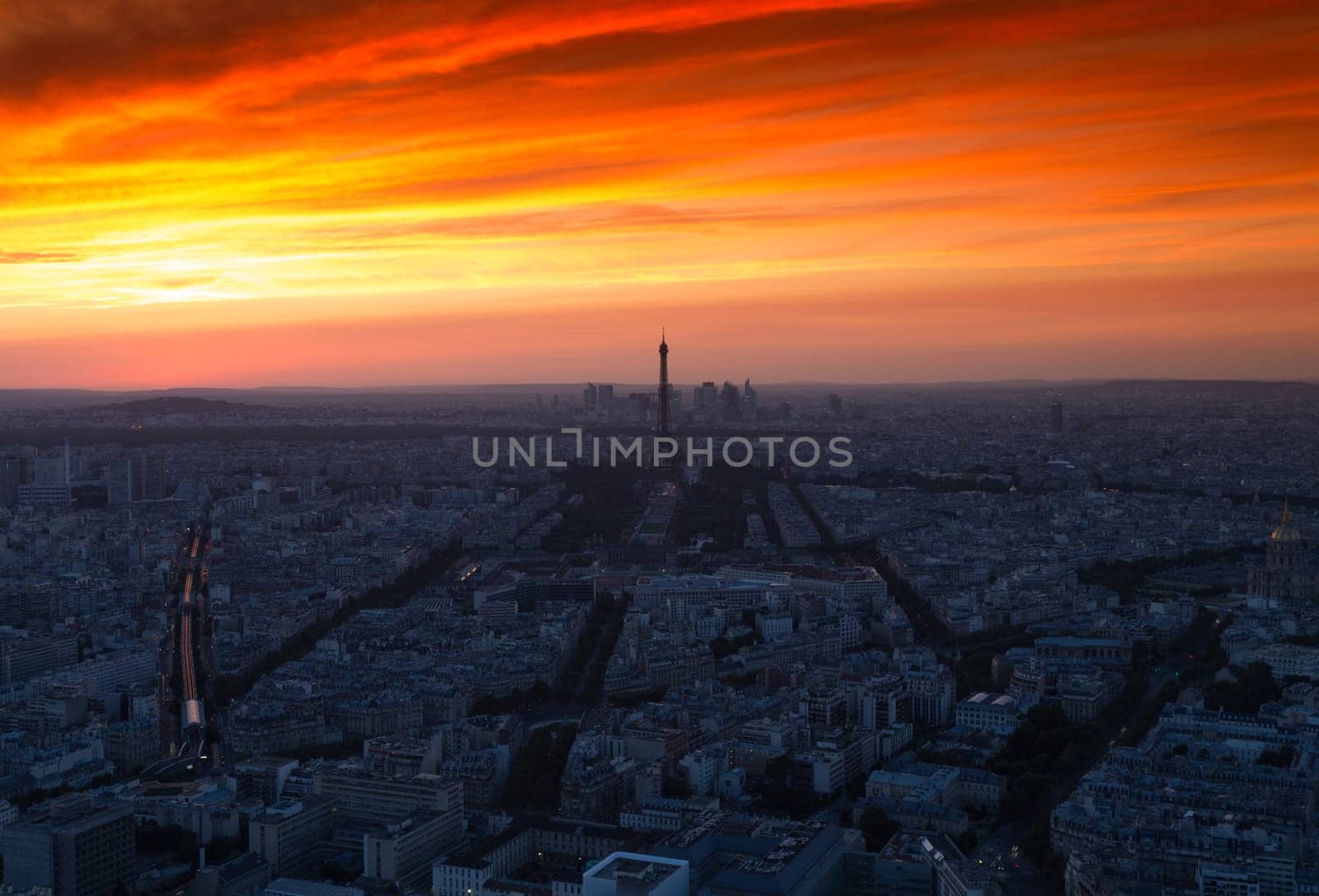 Beautiful sunset in the summer of 2016 - Paris, France