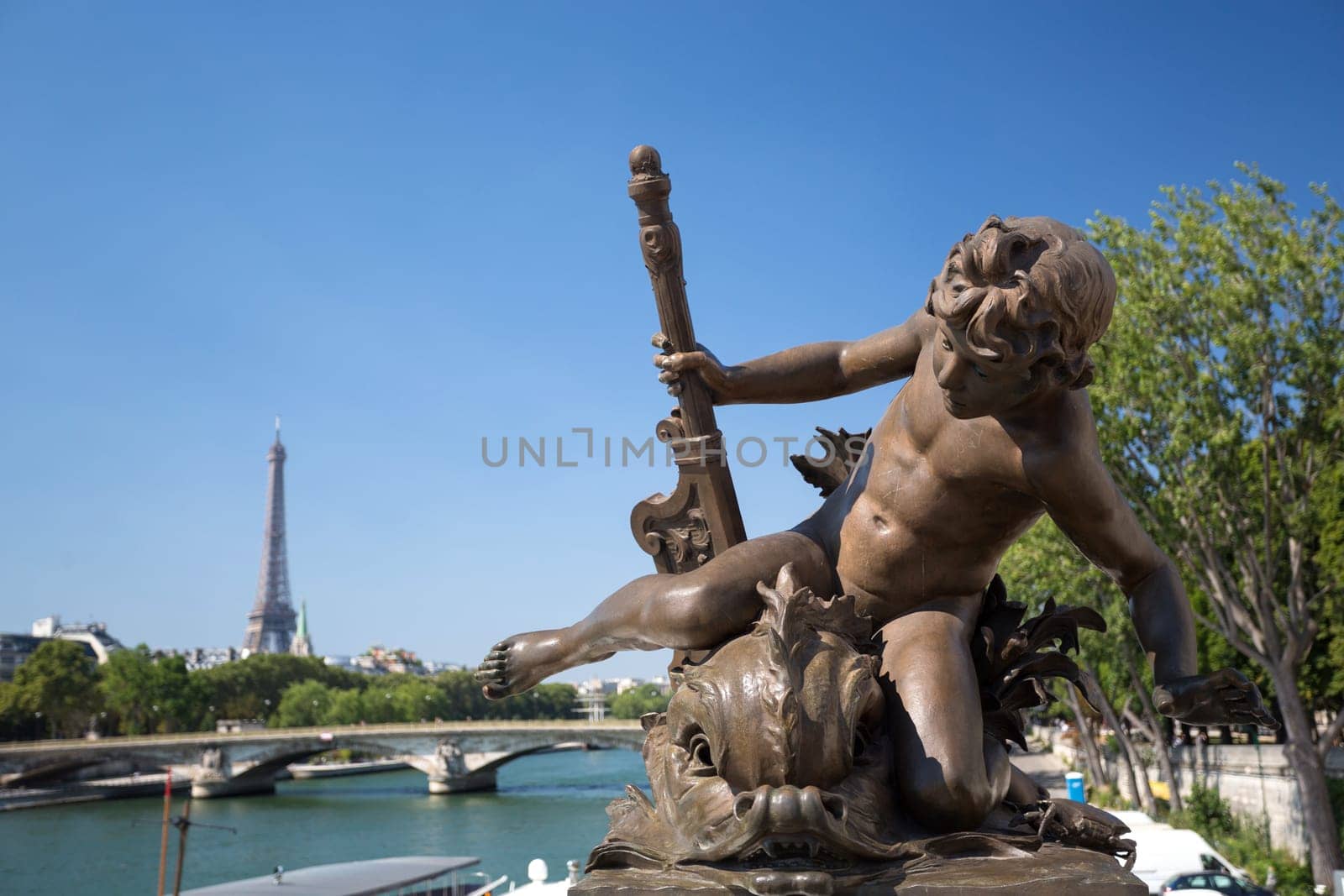 The beautiful Alexander III bridge in Paris