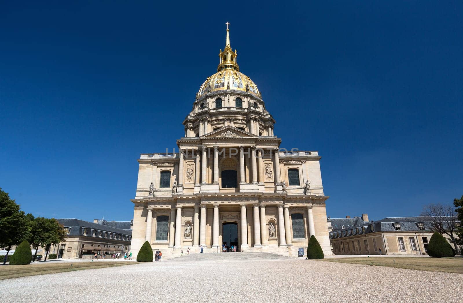 PARIS, FRANCE - AUGUST 15, 2016: View of Dome des Invalides, burial site of Napoleon Bonaparte, Paris, France