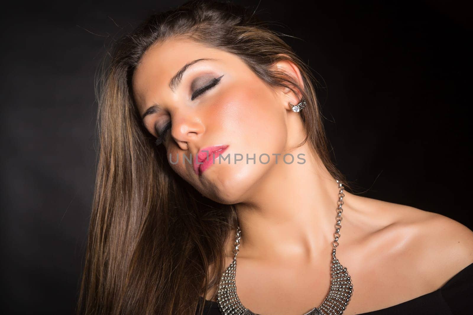 Beautiful Brunette Girl with healthy long hair