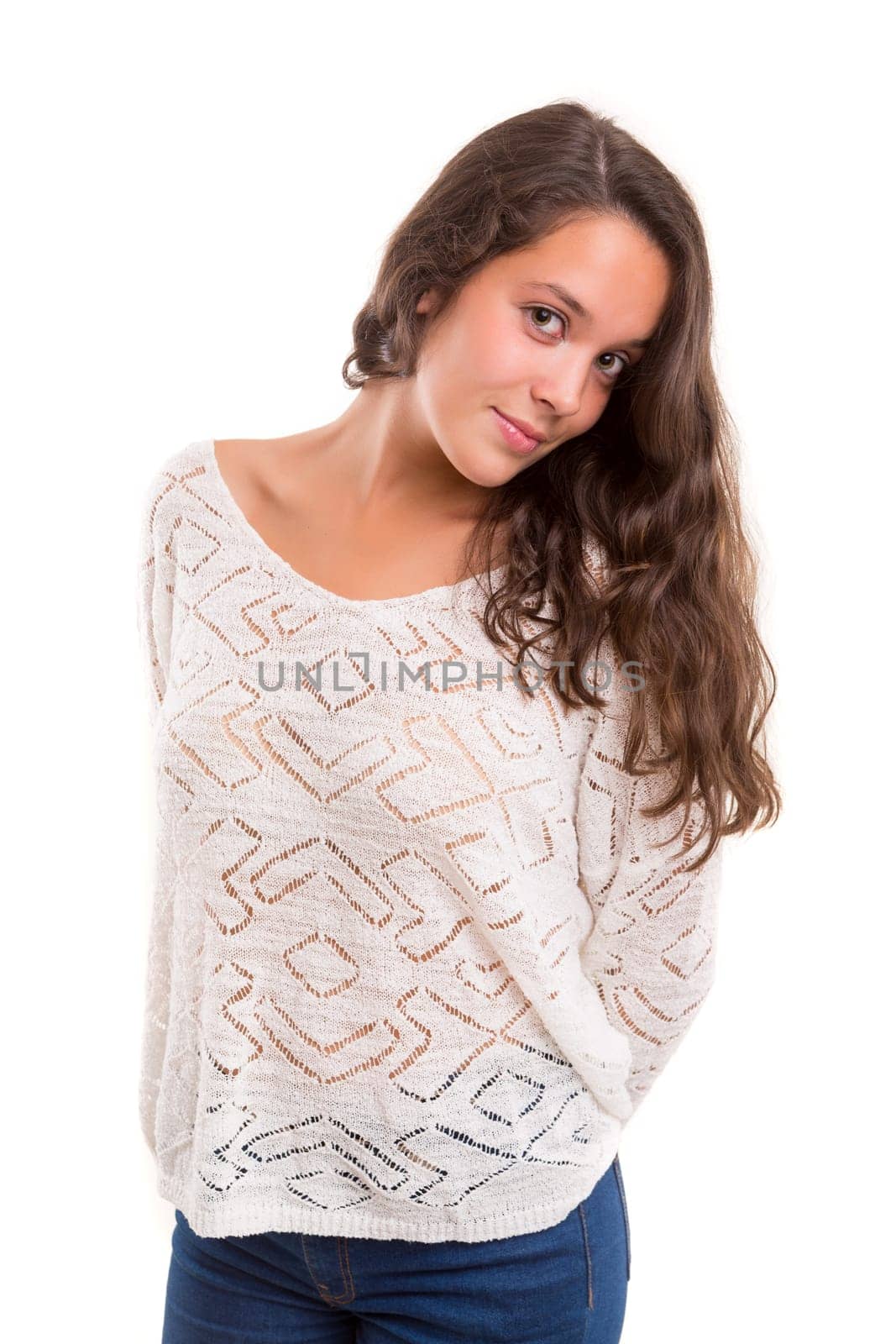 Studio shot of a beautiful young casual woman