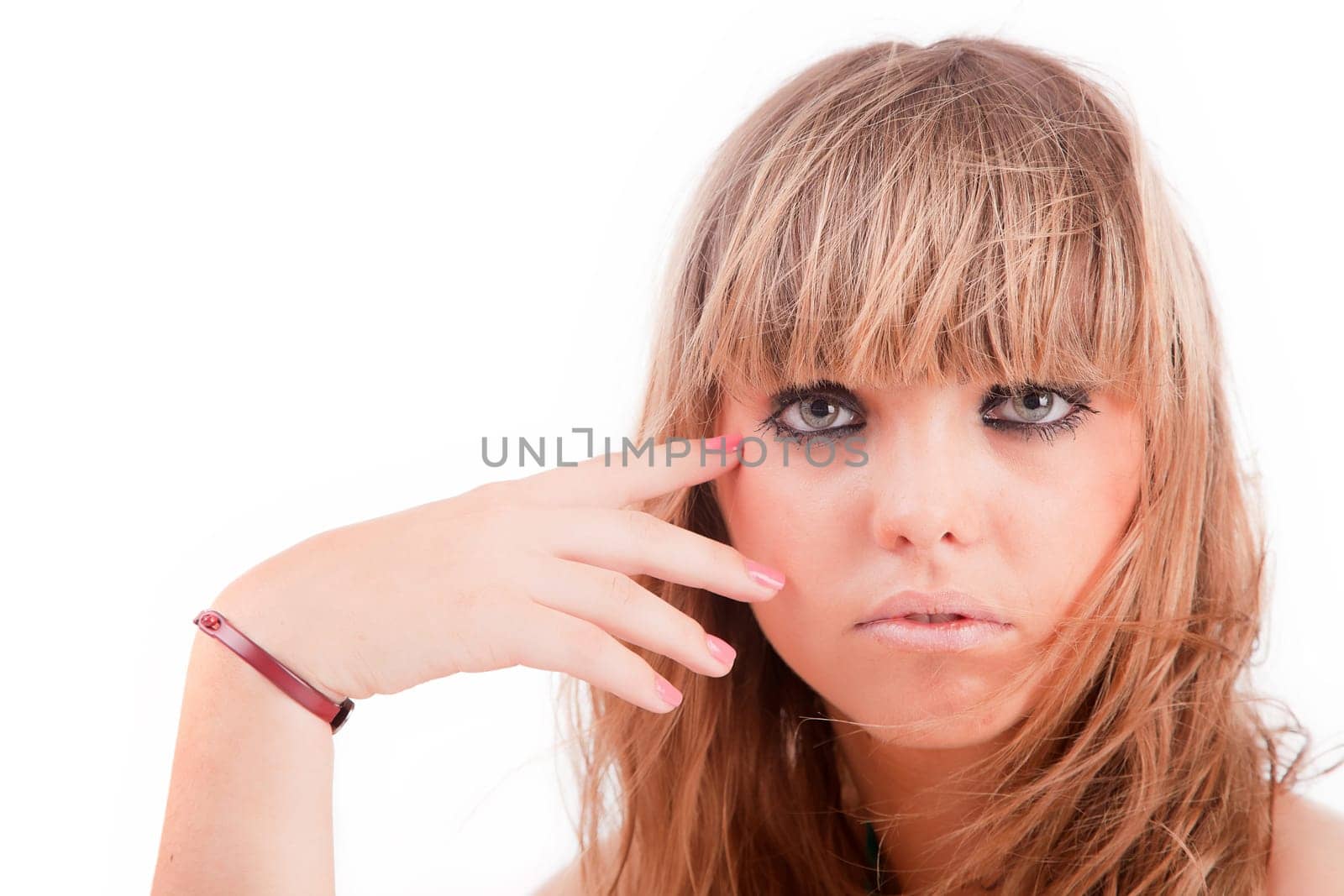 Young casual woman portrait - isolated