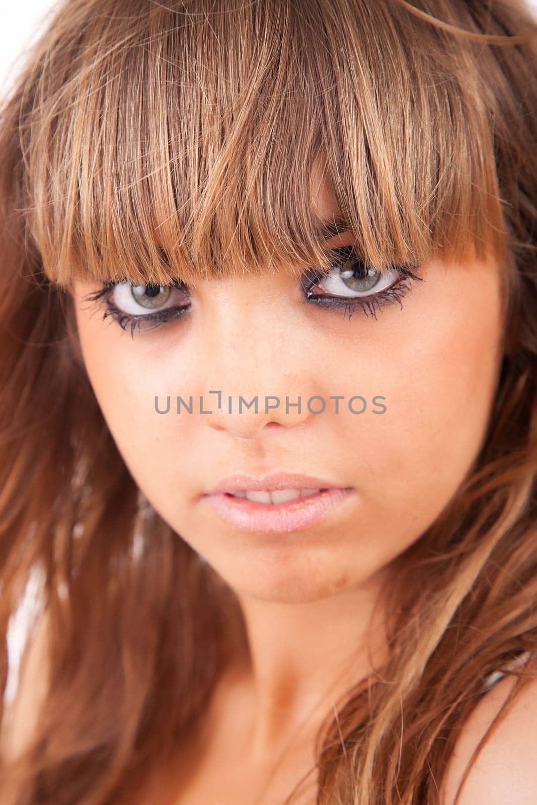 Young casual woman portrait - isolated