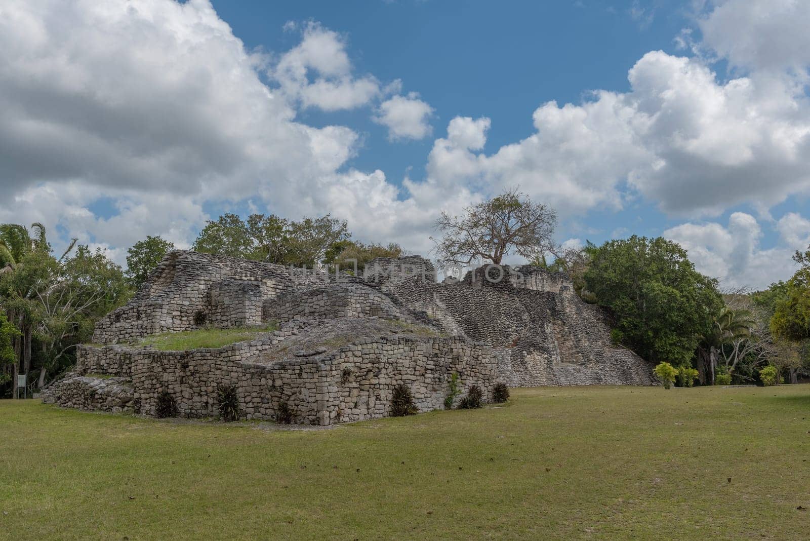 The ruins of the ancient Mayan city of Kohunlich, Quintana Roo, Mexico