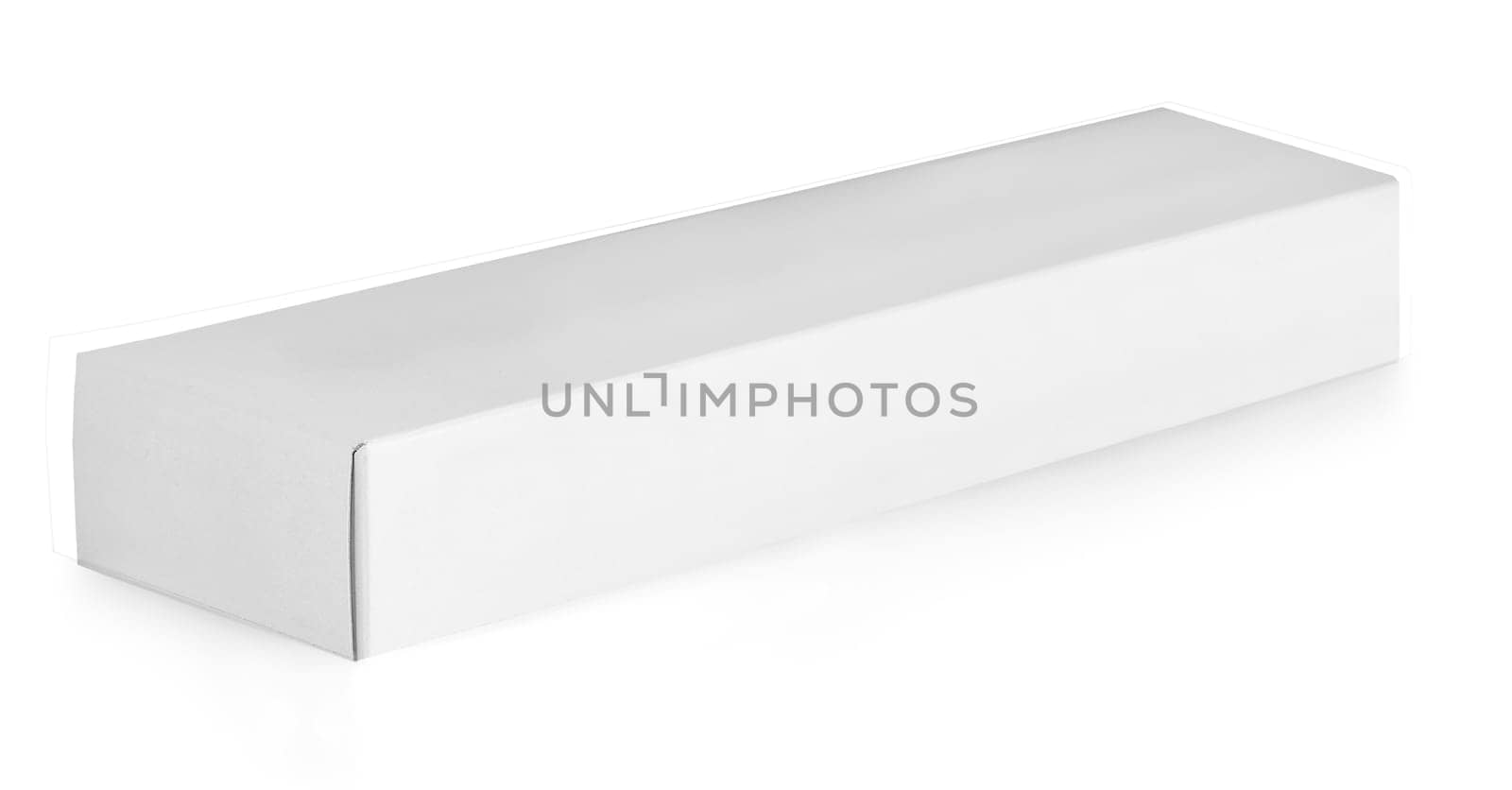 closed rectangular blank isolated box on white background
