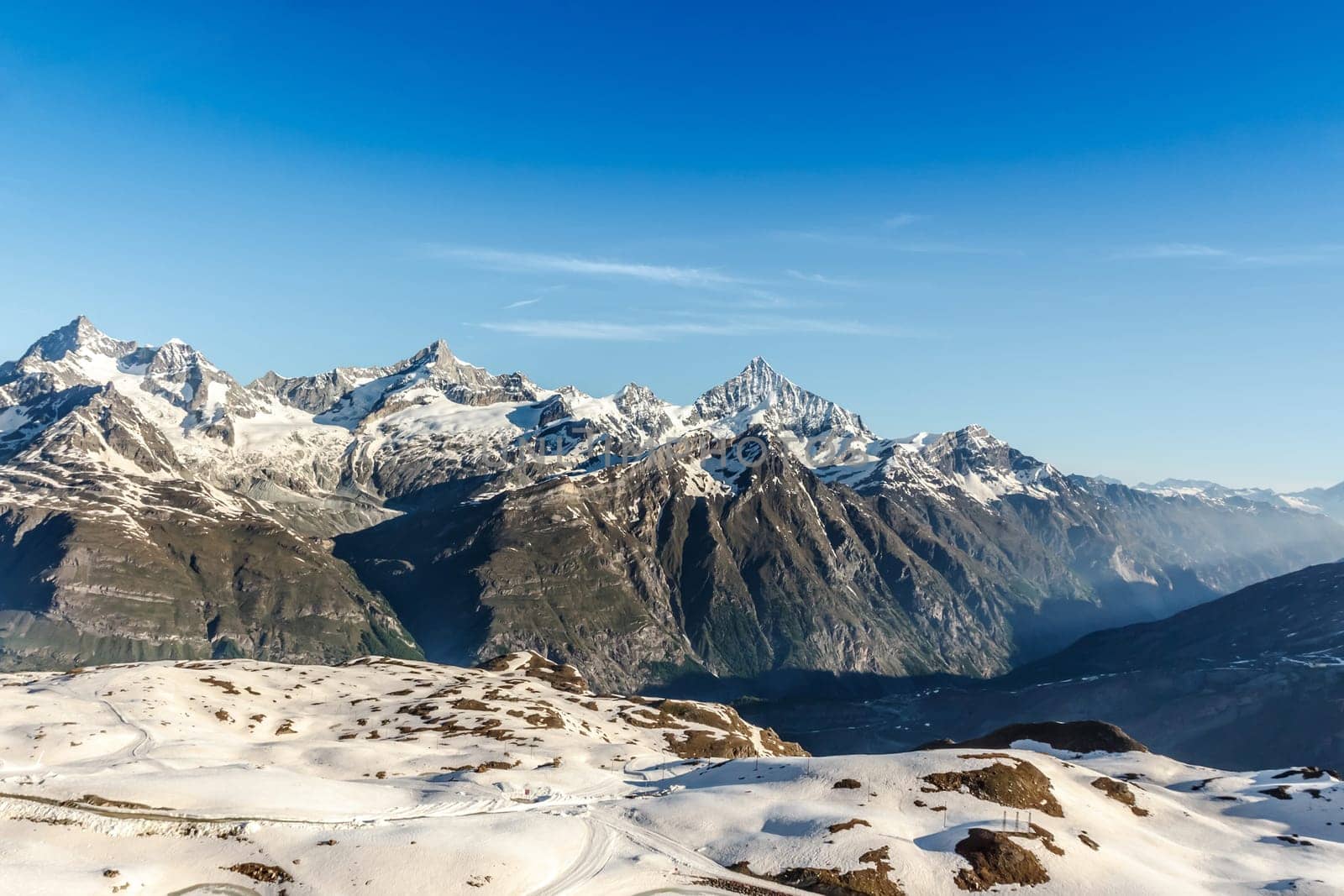 Mountain Landscape with Blue Sky, Alps, Zermatt, Switzerland