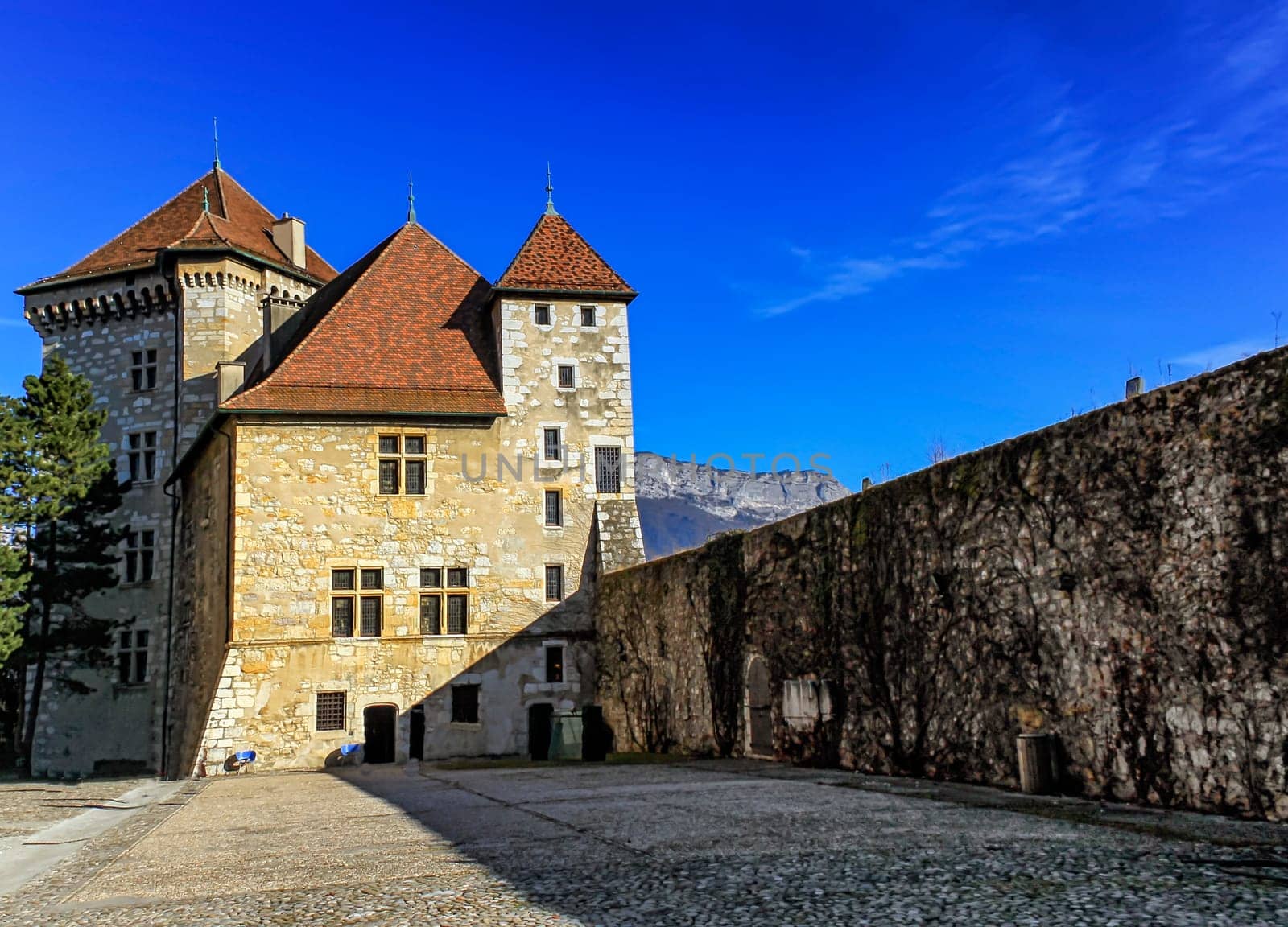 Annecy castle by beautiful summer day, France