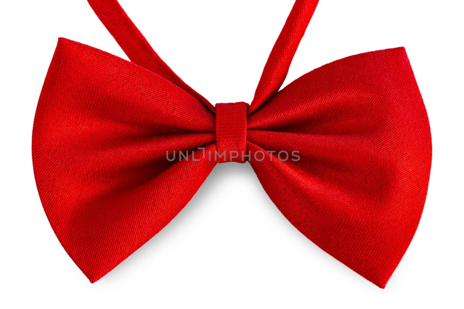 red bow ribbon isolated on white background