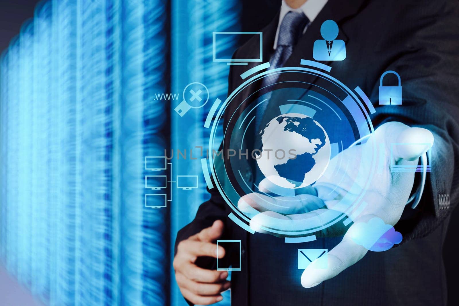 a Corporate modern computer concept