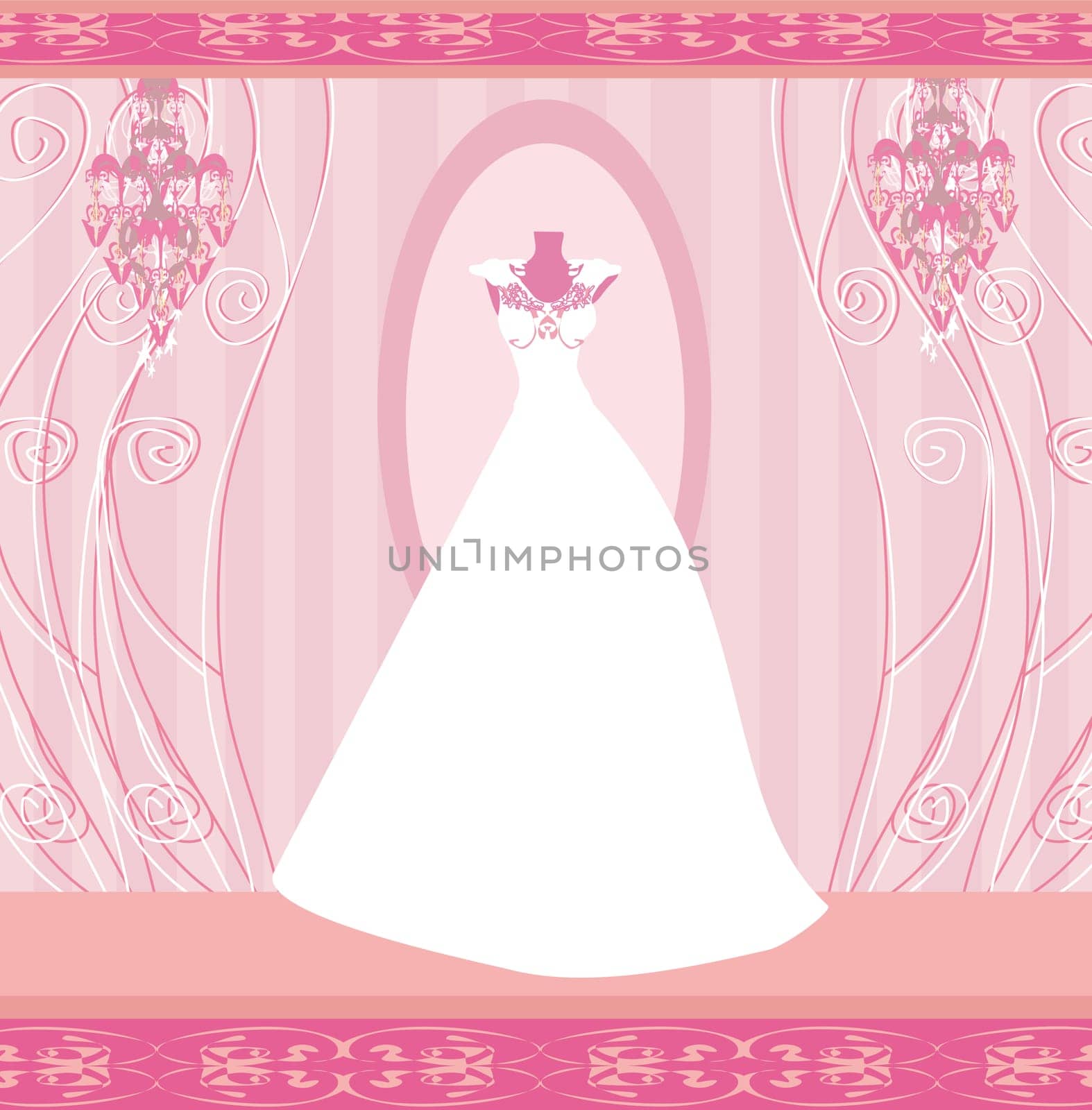 elegant shop with wedding fashion