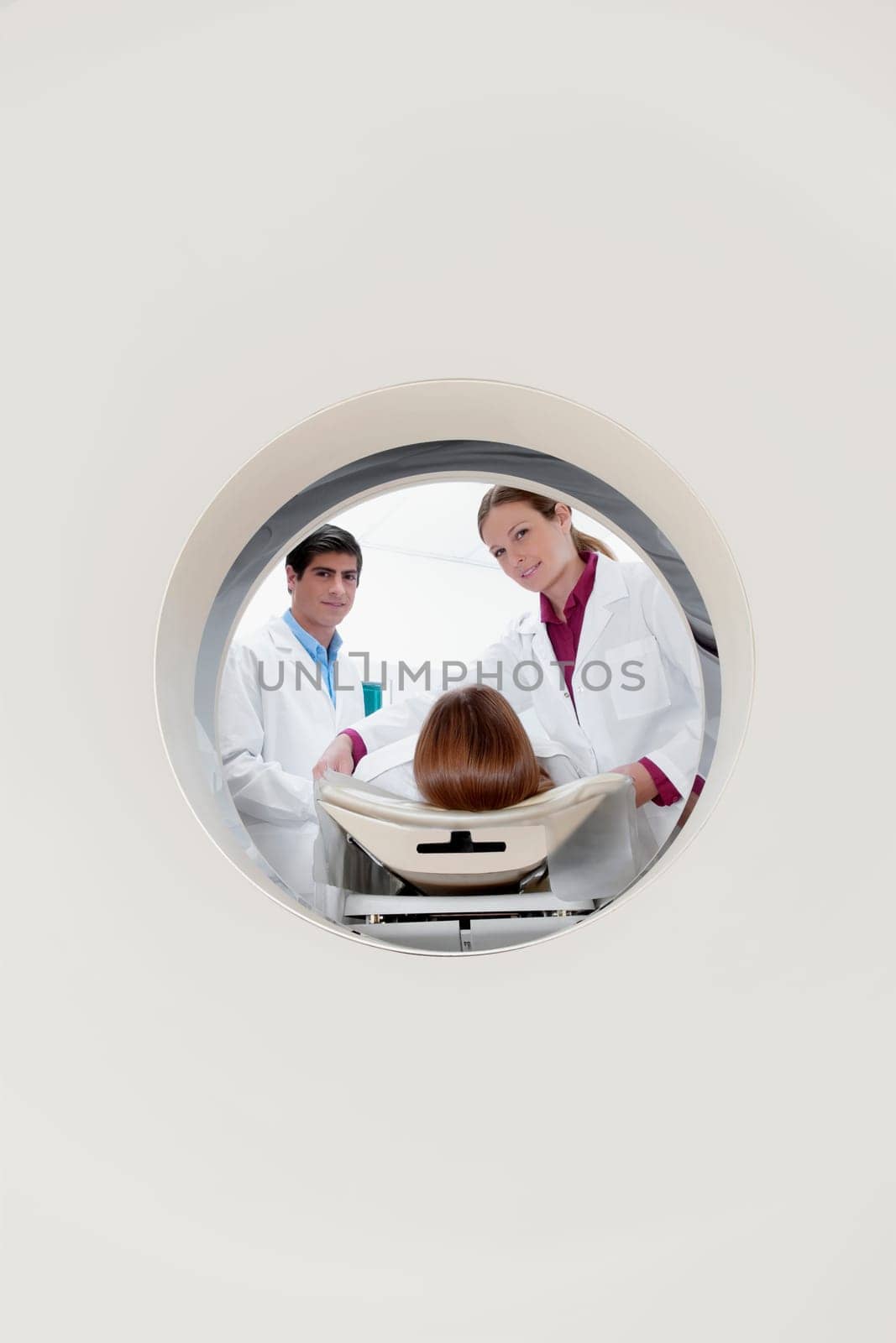 Patient going through an MRI scan