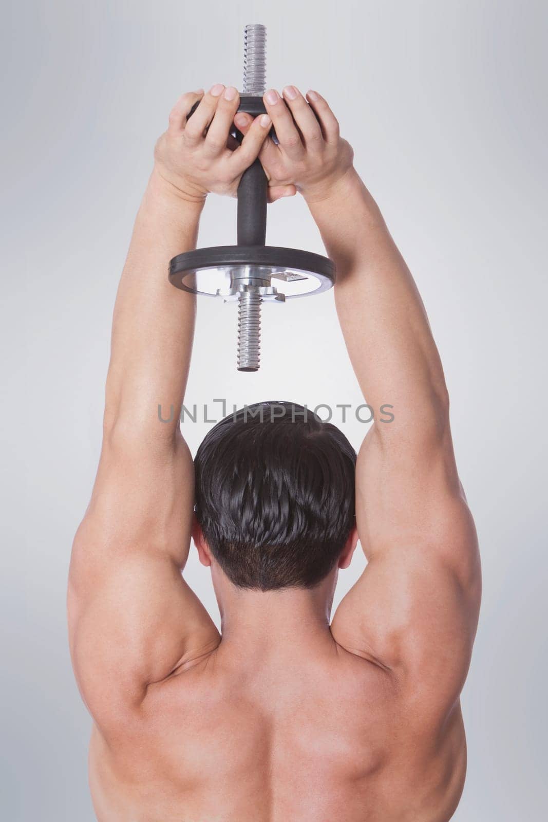 Man exercising with a dumbbell