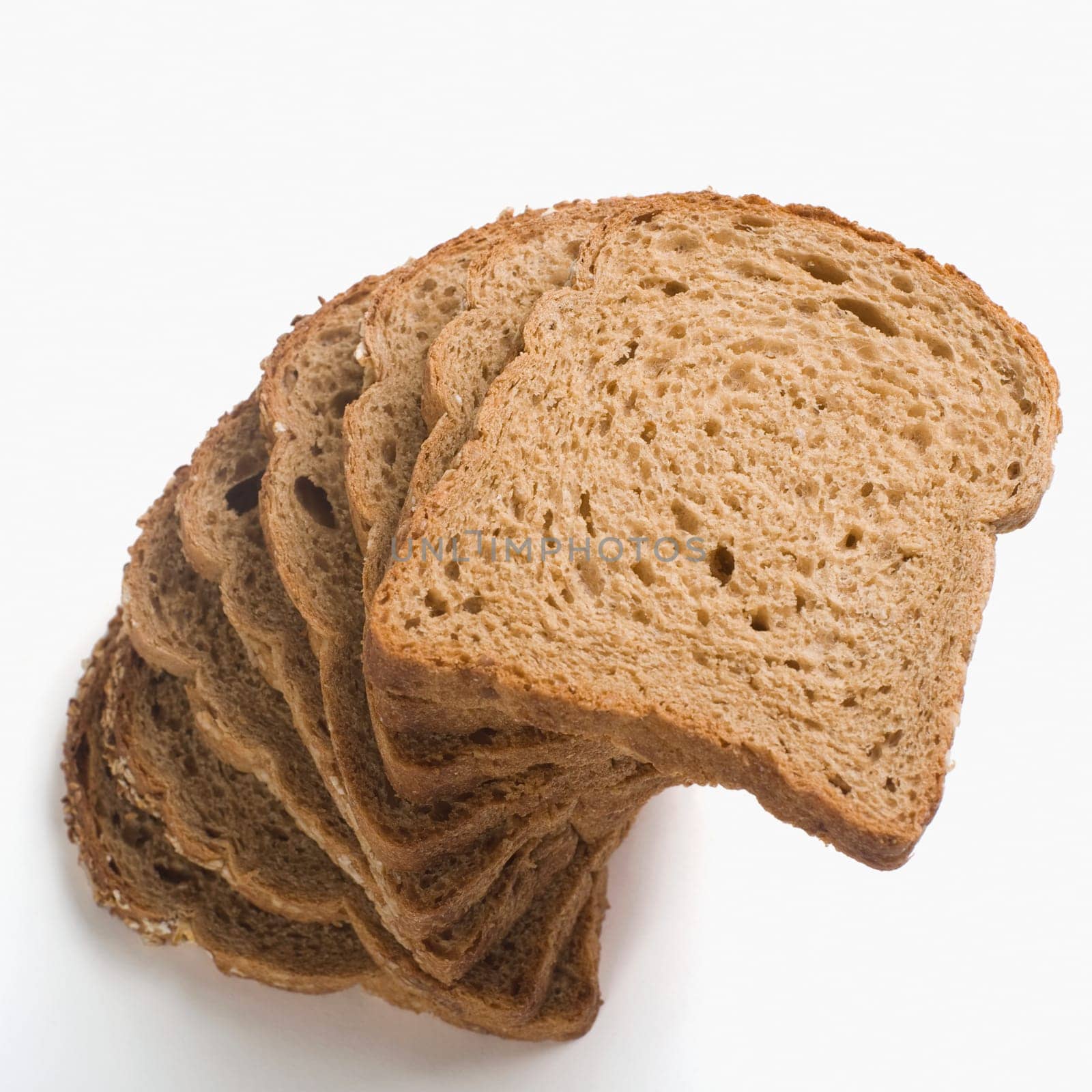 Close_up of a stack of bread slices