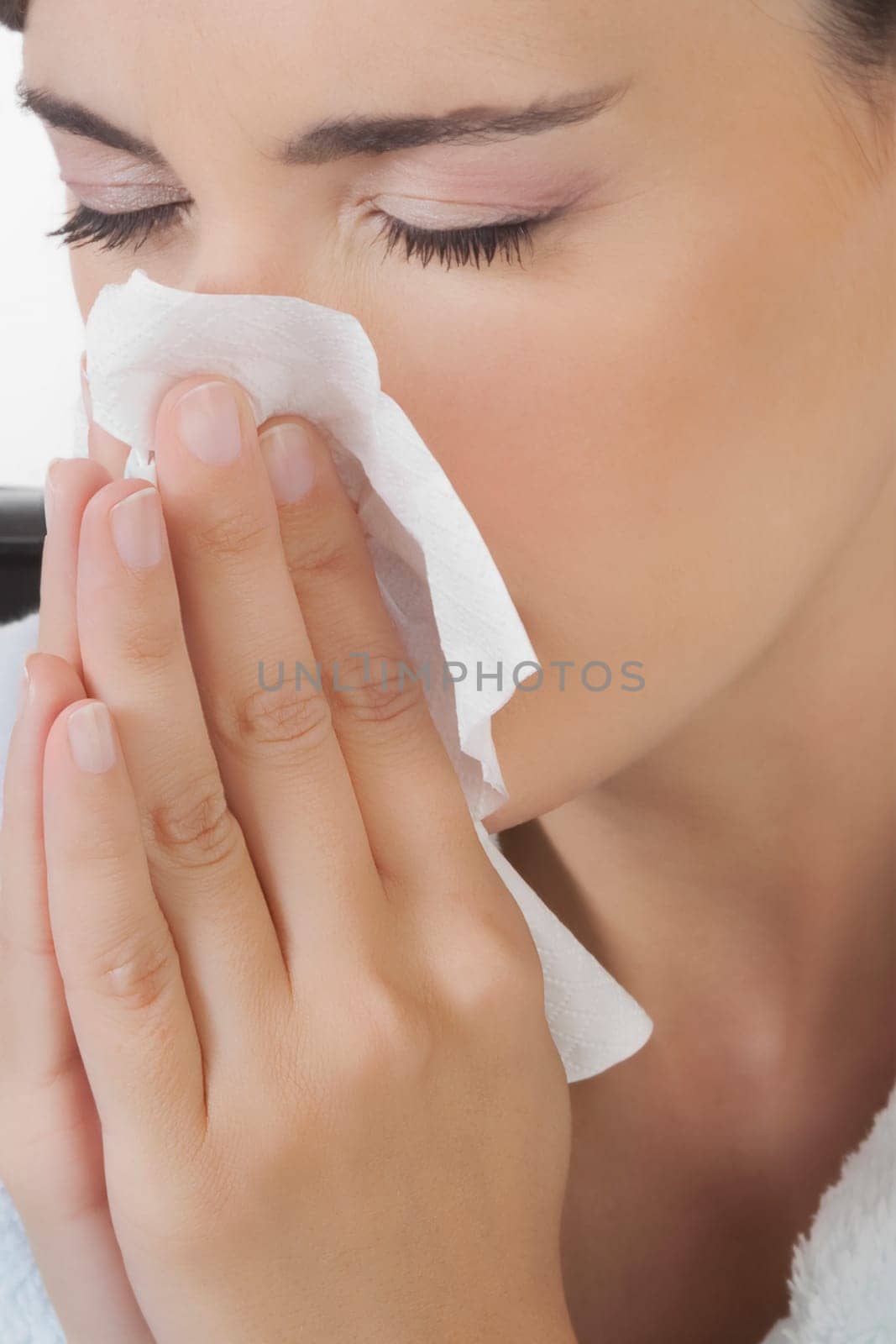 Woman suffering from cold