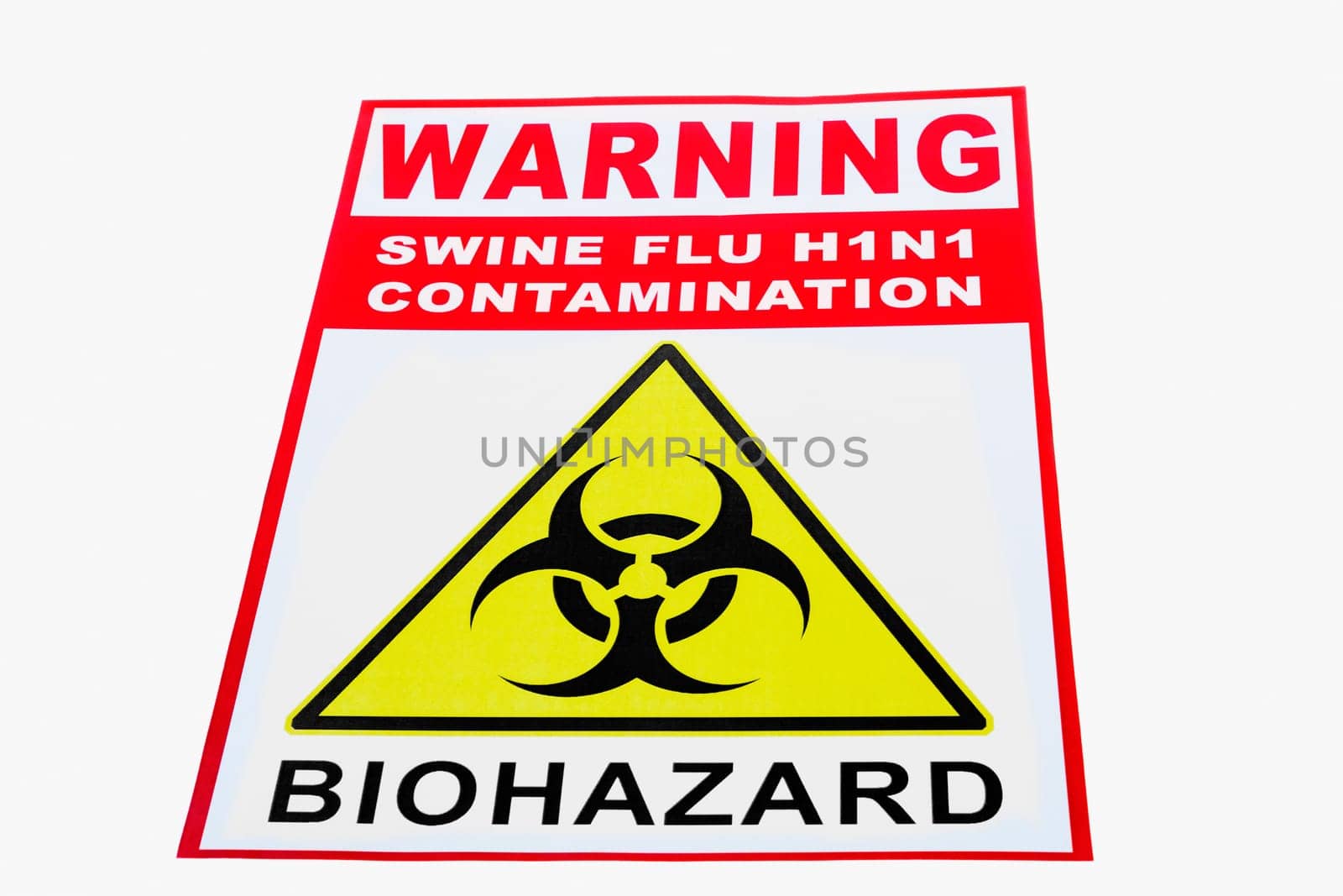 Close_up of a Biohazard warning sign