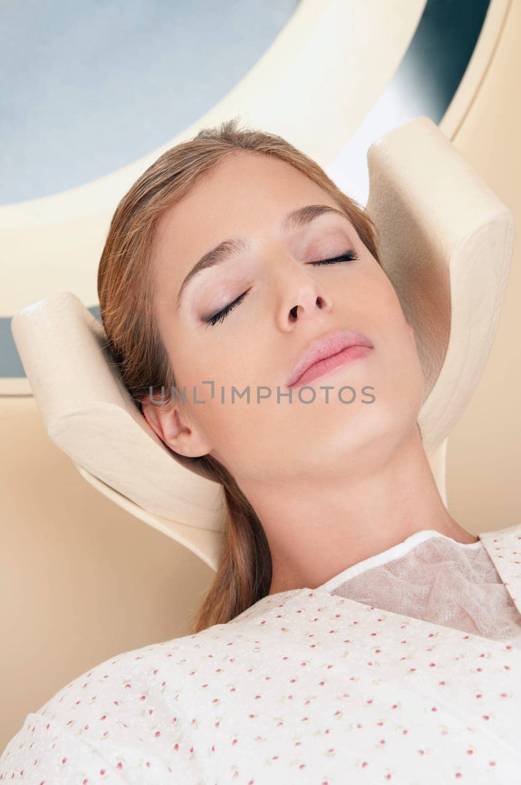 Patient going through an MRI scan