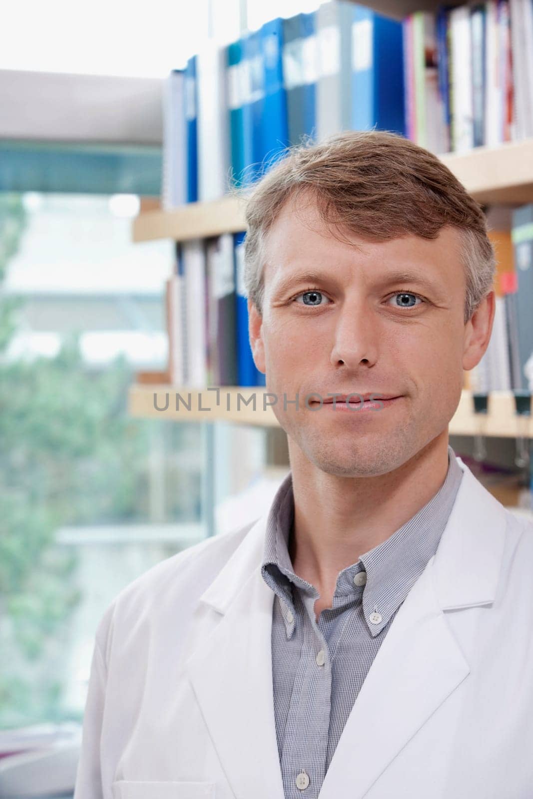 Portrait of a doctor smiling in a laboratory