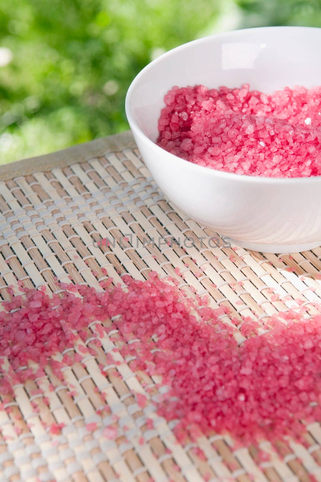 Bath salt in a bowl