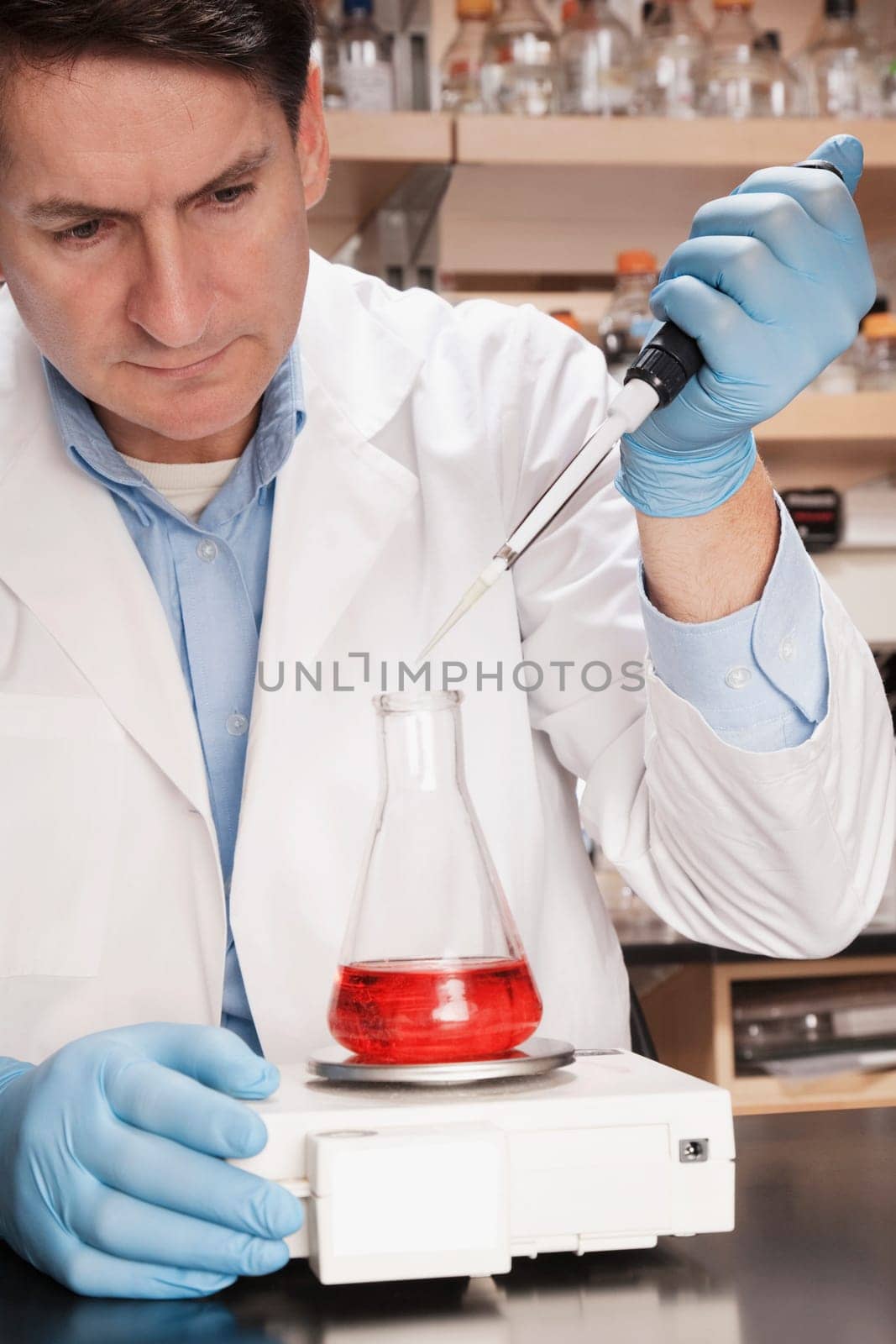 Doctor researching in a laboratory